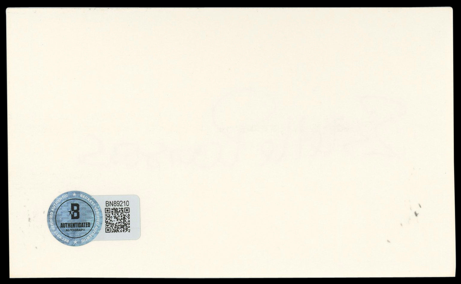 Estelle Parsons Bonnie and Clyde Authentic Signed 3x5 Index Card BAS #BN89210