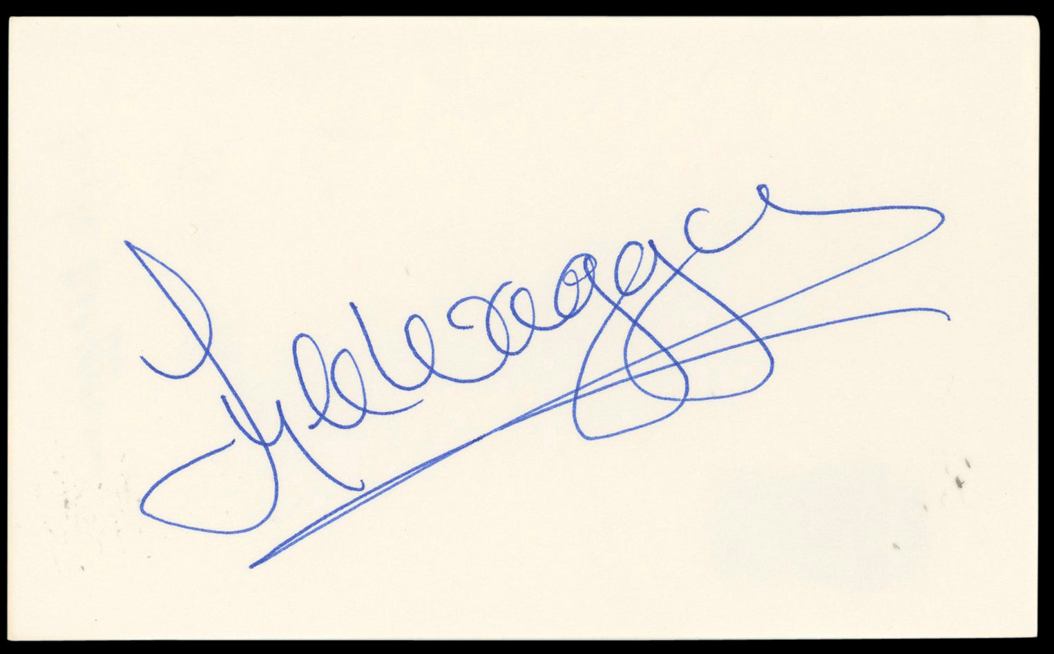Lyle Waggoner Wonder Woman Authentic Signed 3x5 Index Card BAS #BN89211