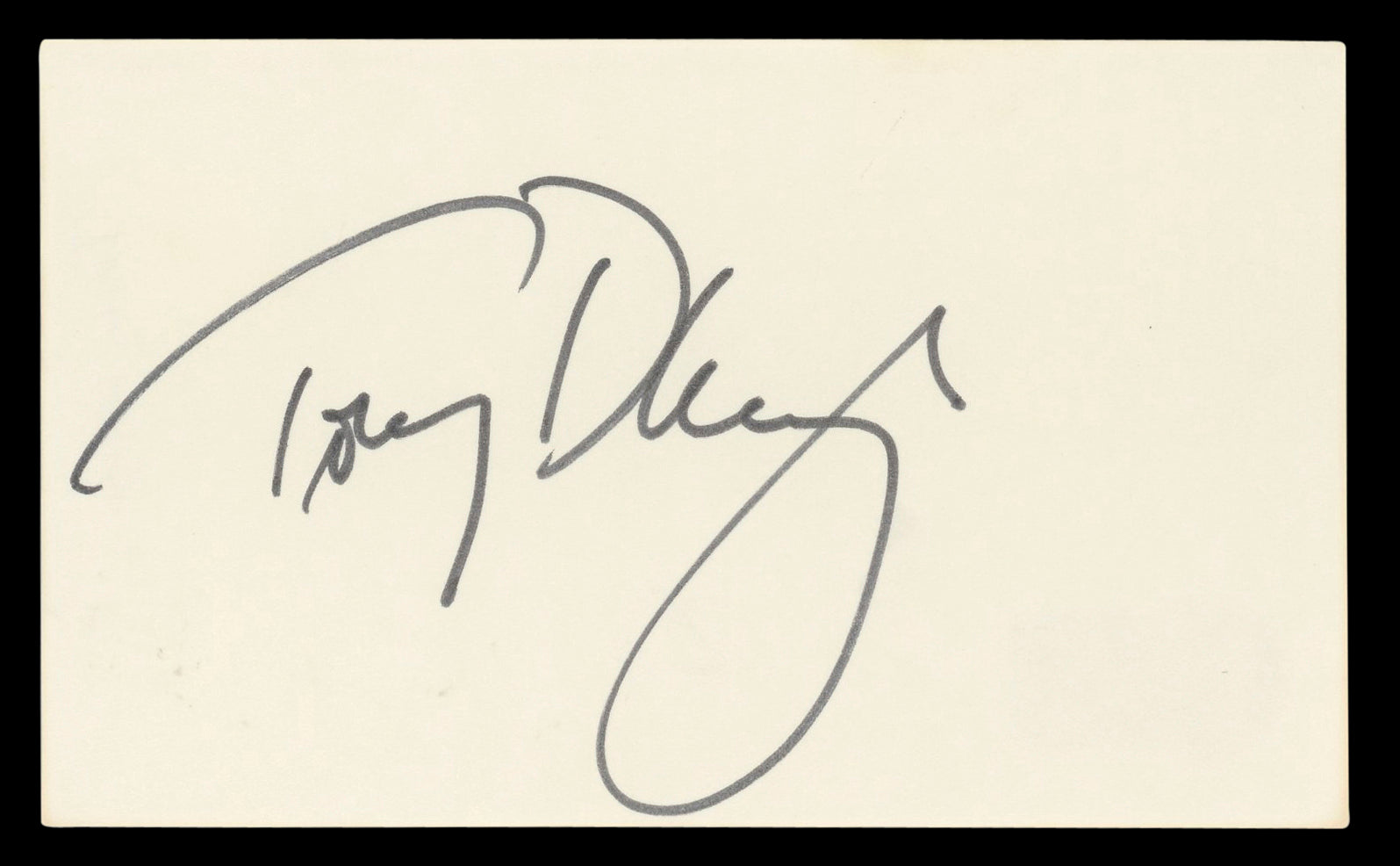 Tony Danza Who's the Boss? Authentic Signed 3x5 Index Card BAS #BL98449
