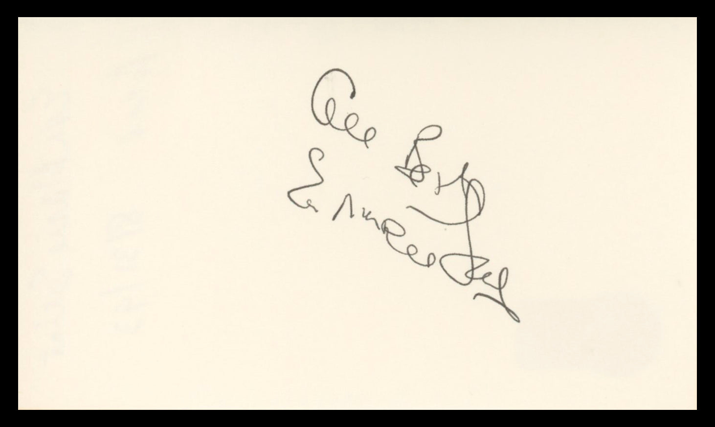 Eva Marie Saint On the Waterfront Authentic Signed 3x5 Index Card BAS #BV02110