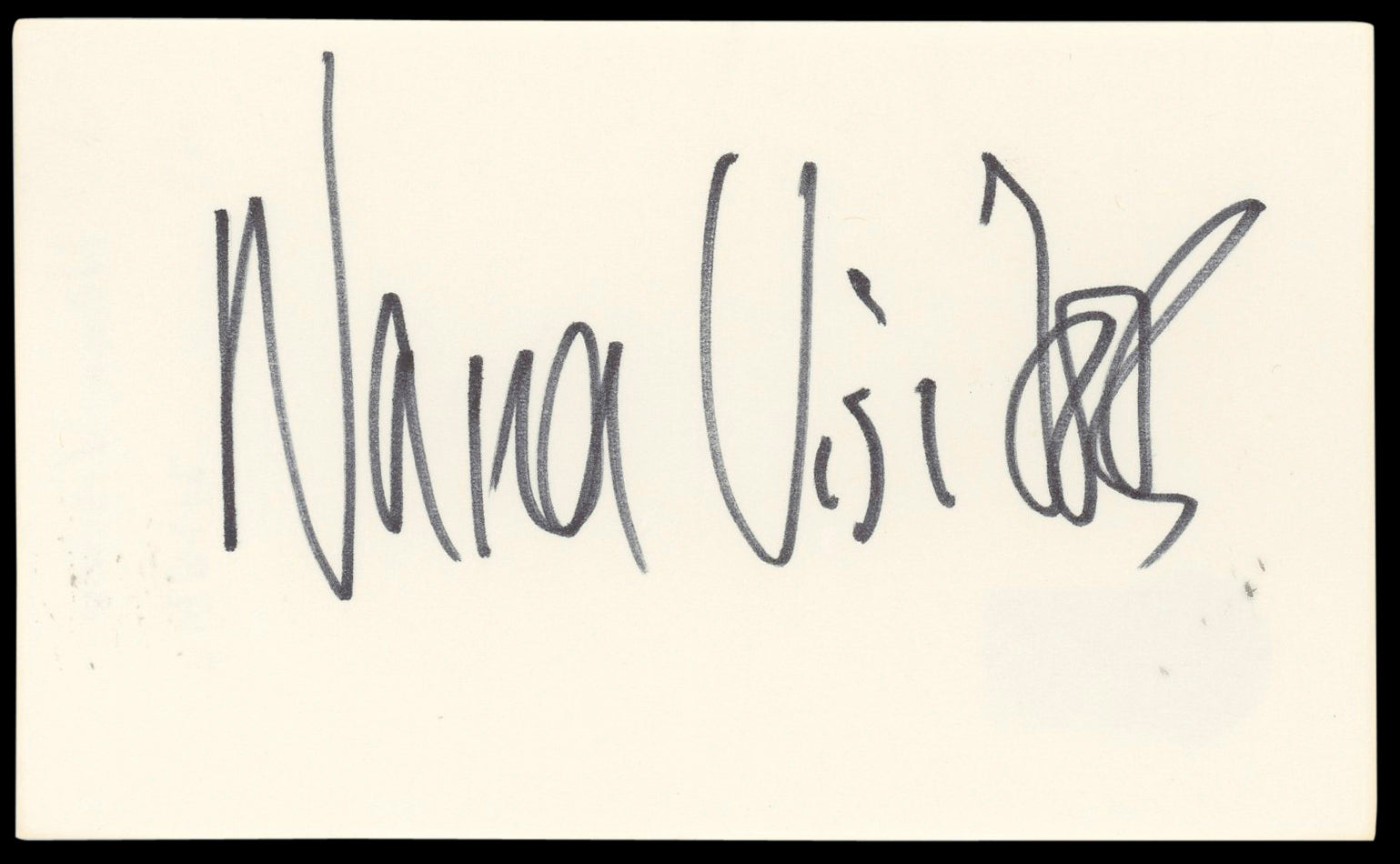 Nana Visitor Star Trek: Deep Space Nine Signed 3x5 Index Card BAS #BN89213