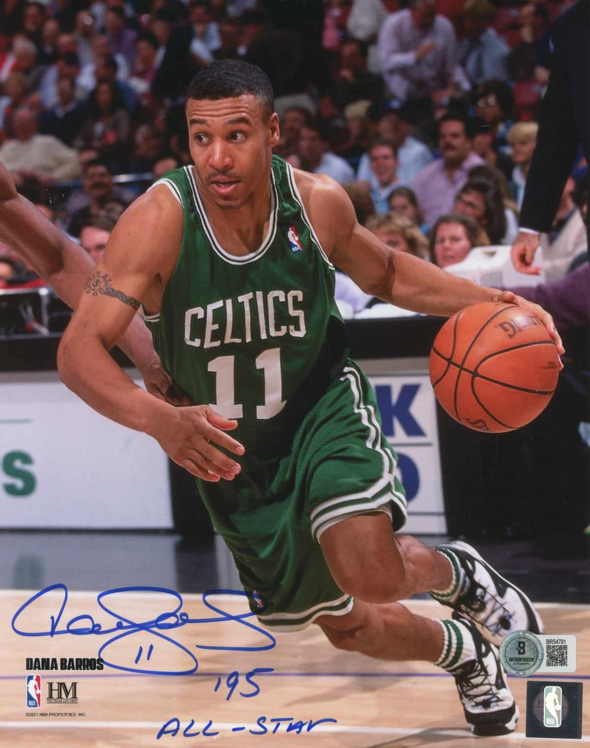 Celtics Dana Barros "95 All-Star" Authentic Signed 8x10 Photo BAS #BR54791