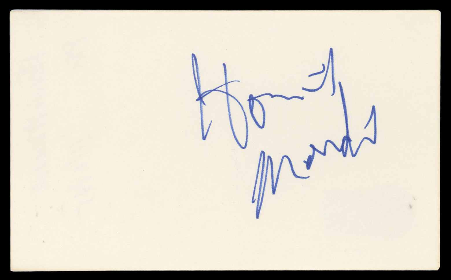 Howie Mandel Deal or No Deal Authentic Signed 3x5 Index Card BAS #BN06422