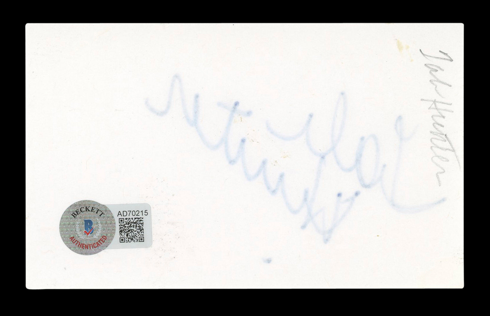 Tab Hunter Damn Yankees Authentic Signed 3x5 Index Card Autographed BAS #AD70215