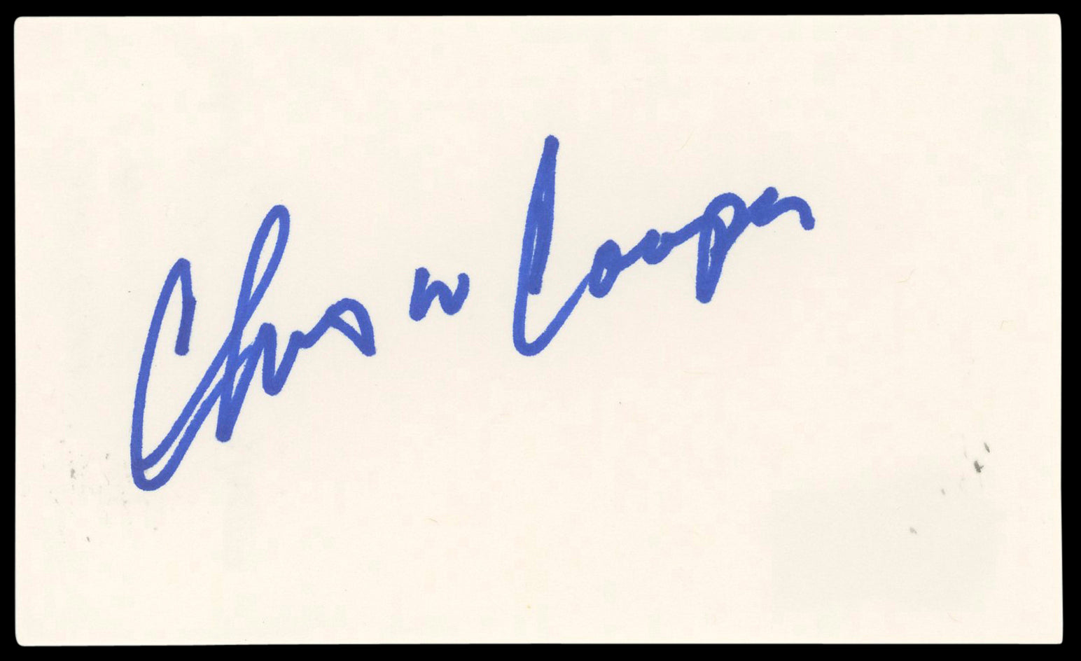 Chris Cooper Adaptation Authentic Signed 3x5 Index Card Autographed BAS #BN89219