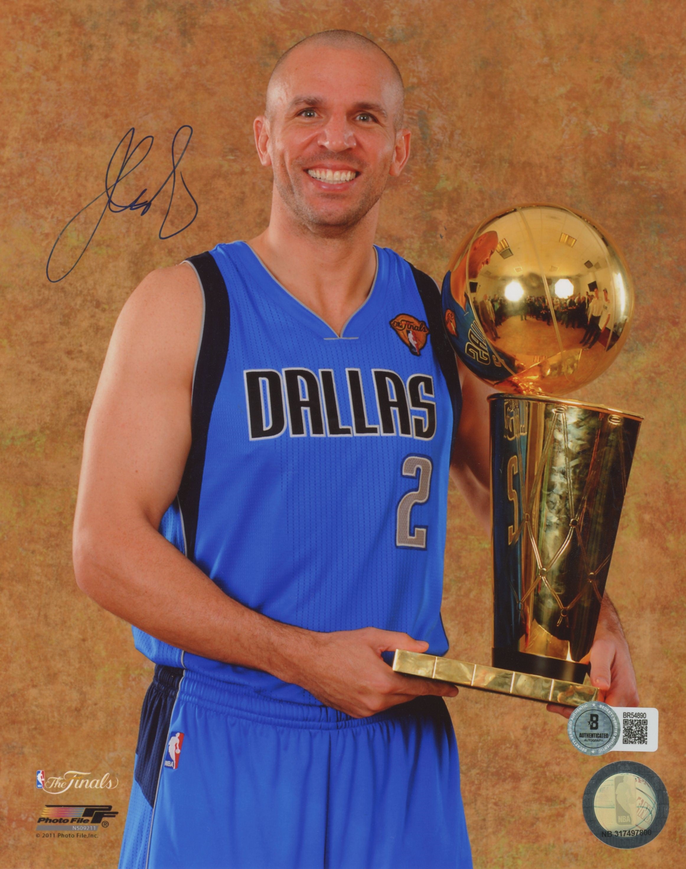 Mavericks Jason Kidd Authentic Signed 8x10 Photo Autographed BAS #BR54890