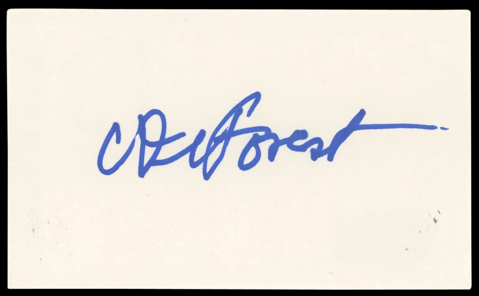 Calvert DeForest Freaked Authentic Signed 3x5 Index Card BAS #BN89222