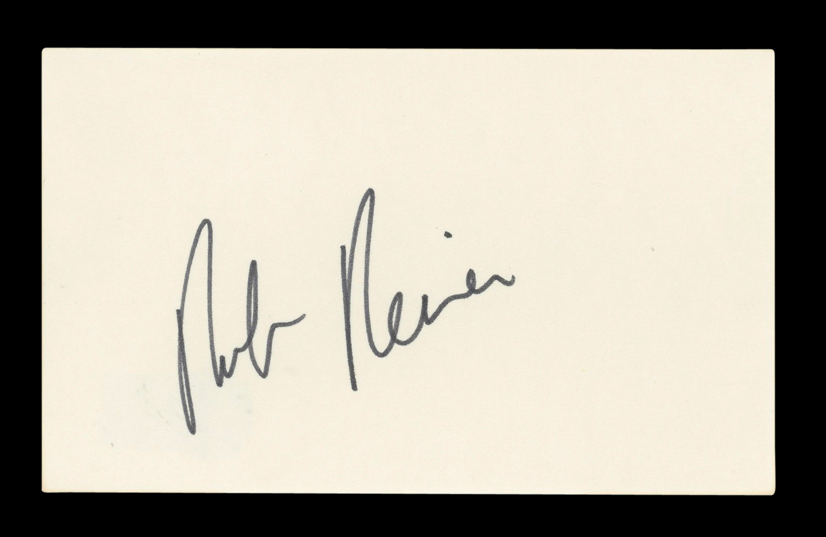 Rob Reiner All In The Family Signed 3x5 Index Card Autographed BAS #BM57002