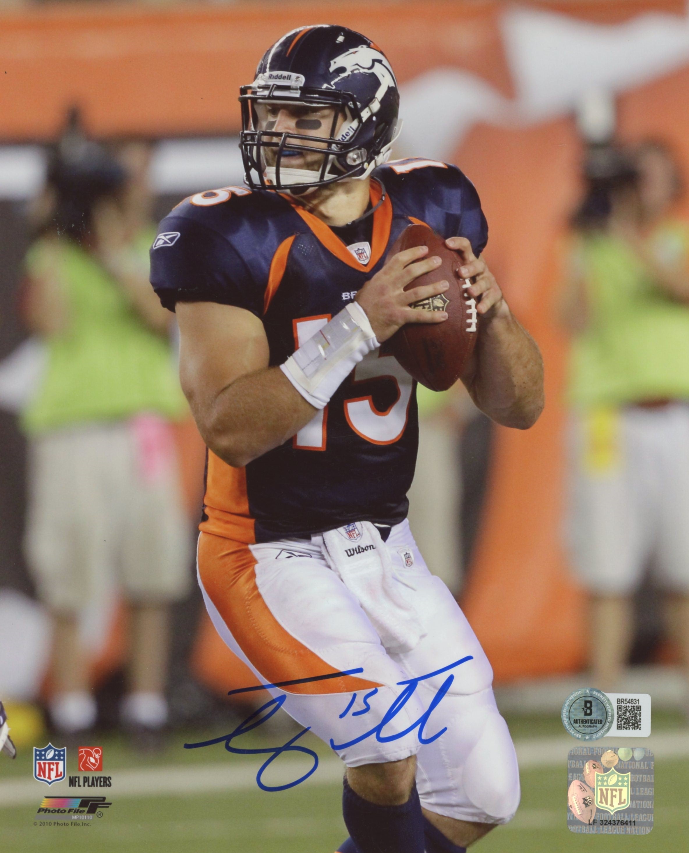 Broncos Tim Tebow Authentic Signed 8x10 Photo Autographed BAS #BR54831