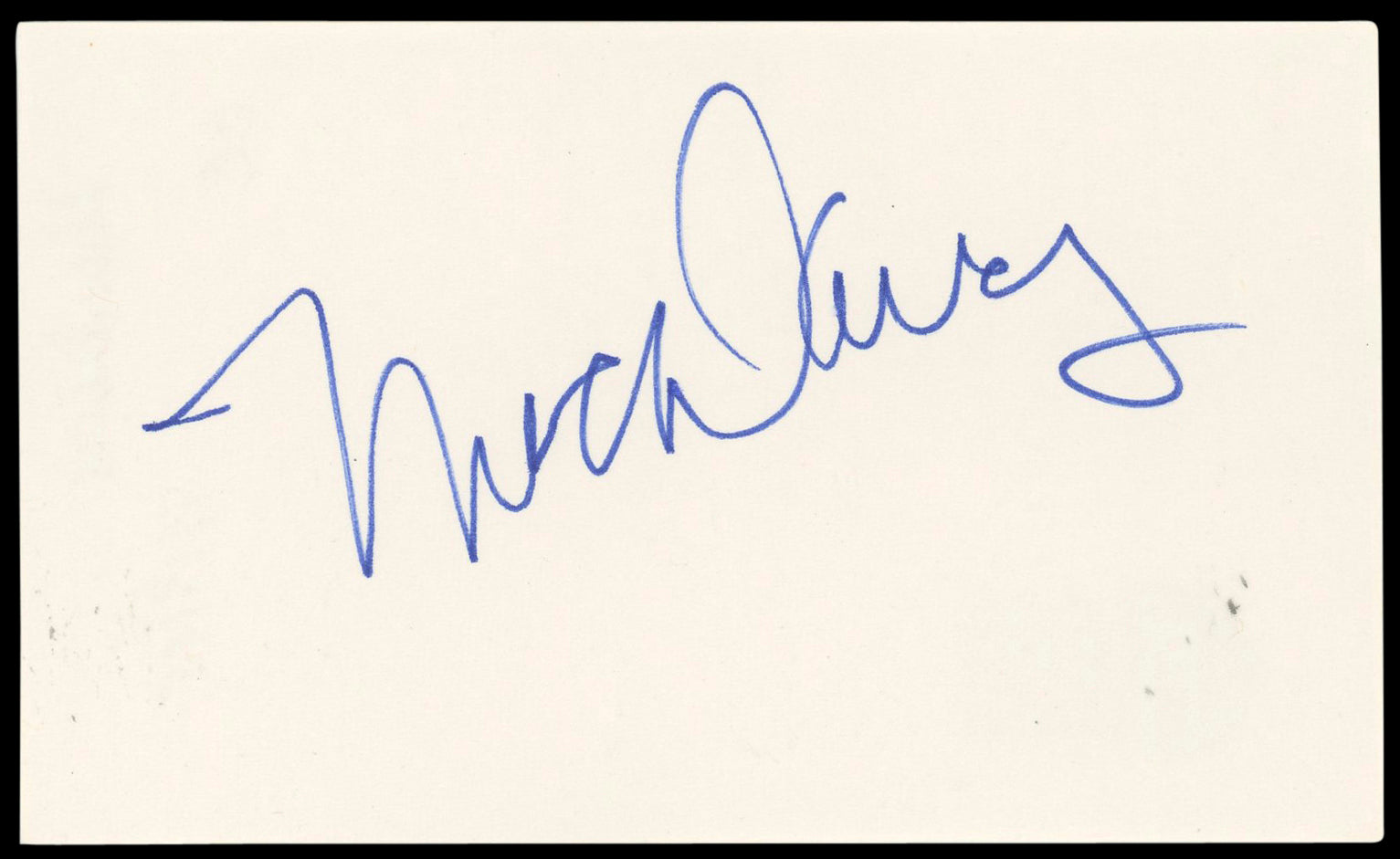 Mac Davis Singer Authentic Signed 3x5 Index Card Autographed BAS #BN89225