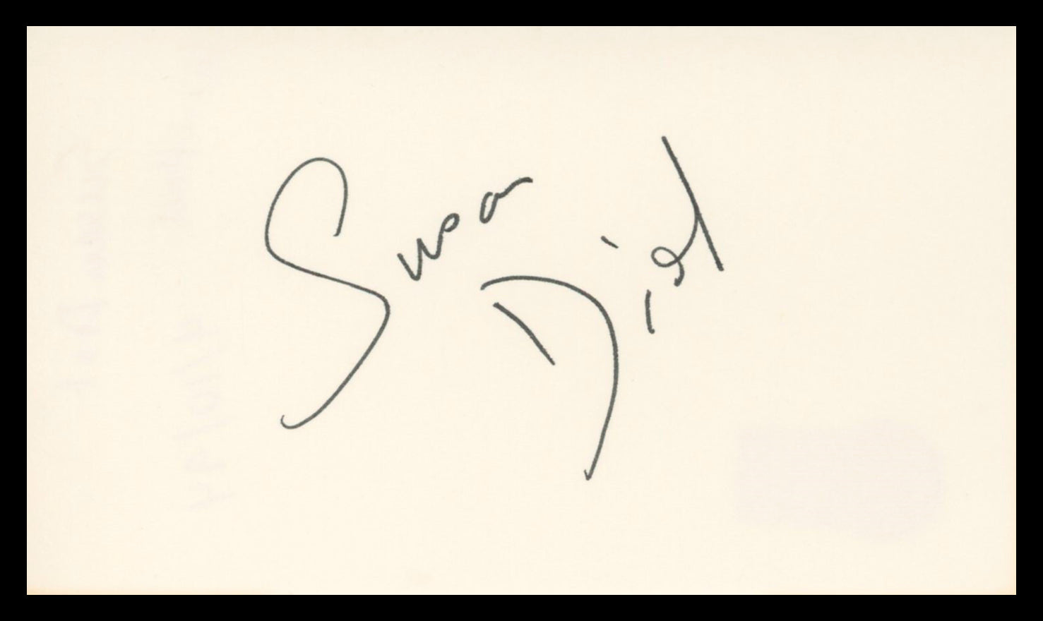 Susan Diol Star Trek: Voyager Authentic Signed 3x5 Index Card BAS #BV02127