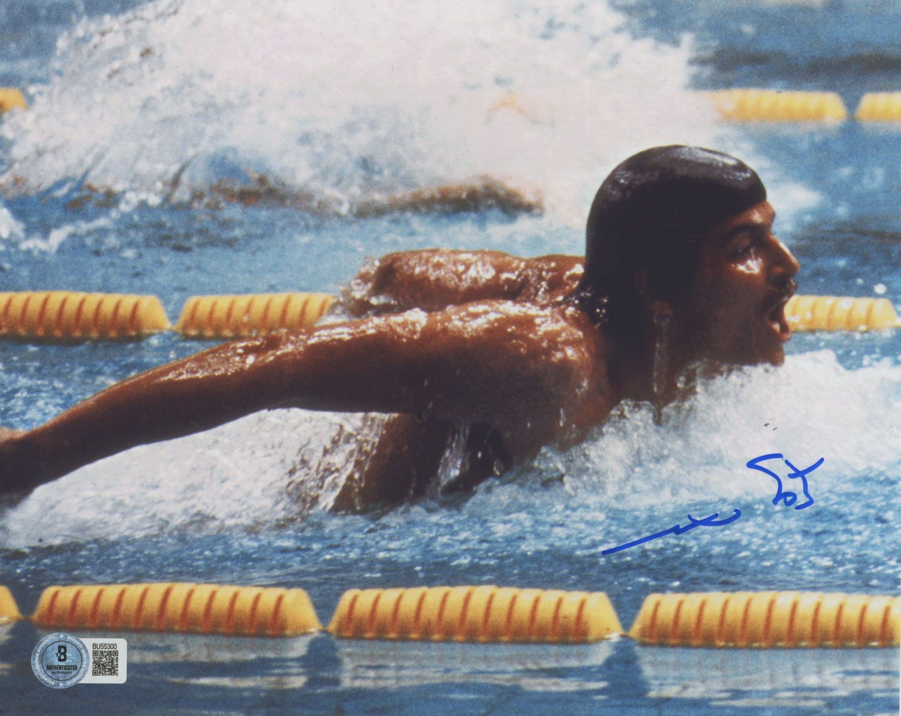 Mark Spitz Summer Olympics Authentic Signed 8x10 Horizontal Photo BAS 3