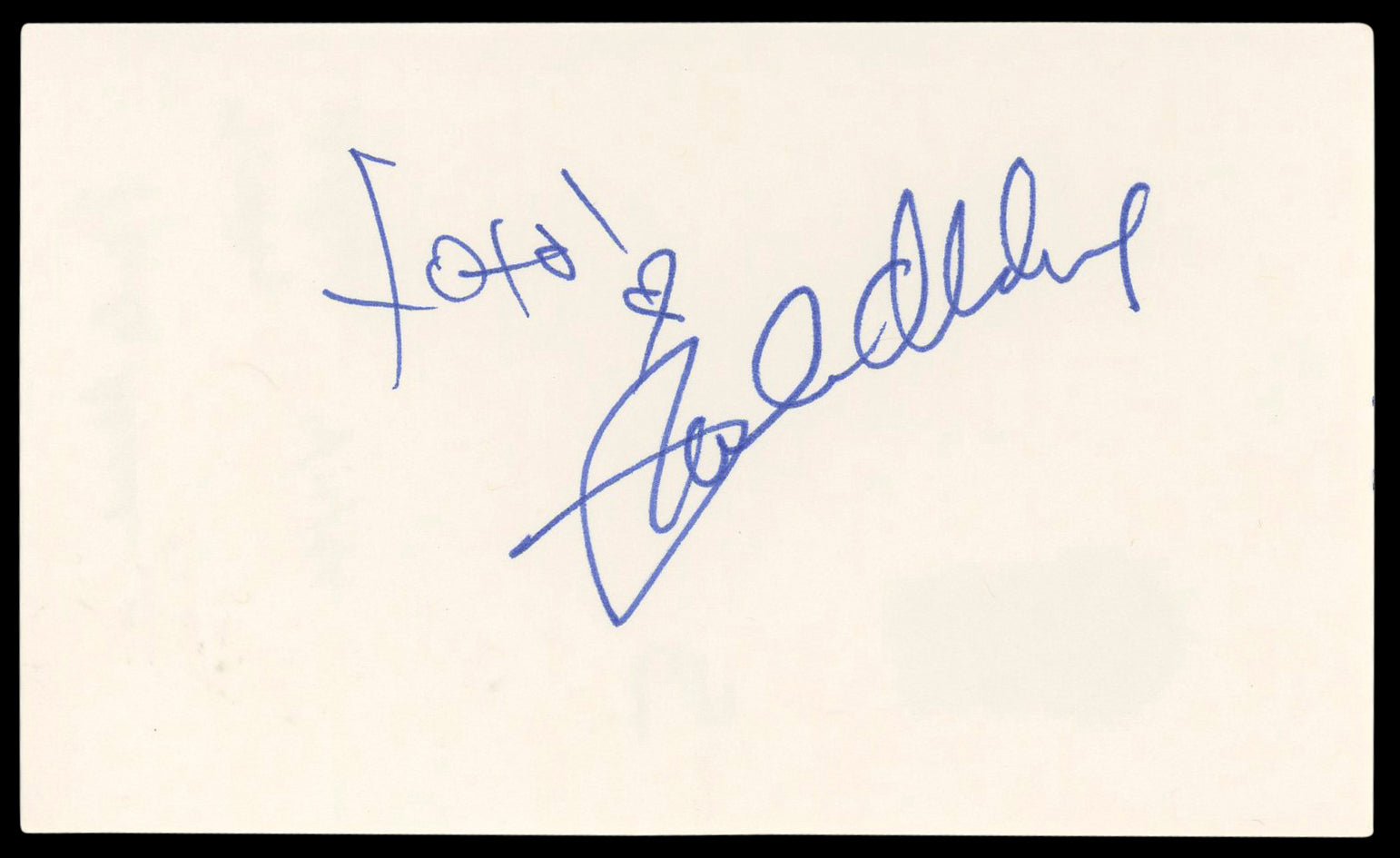 Paula Abdul American Idol "XOXO!" Authentic Signed 3x5 Index Card BAS #BL98632