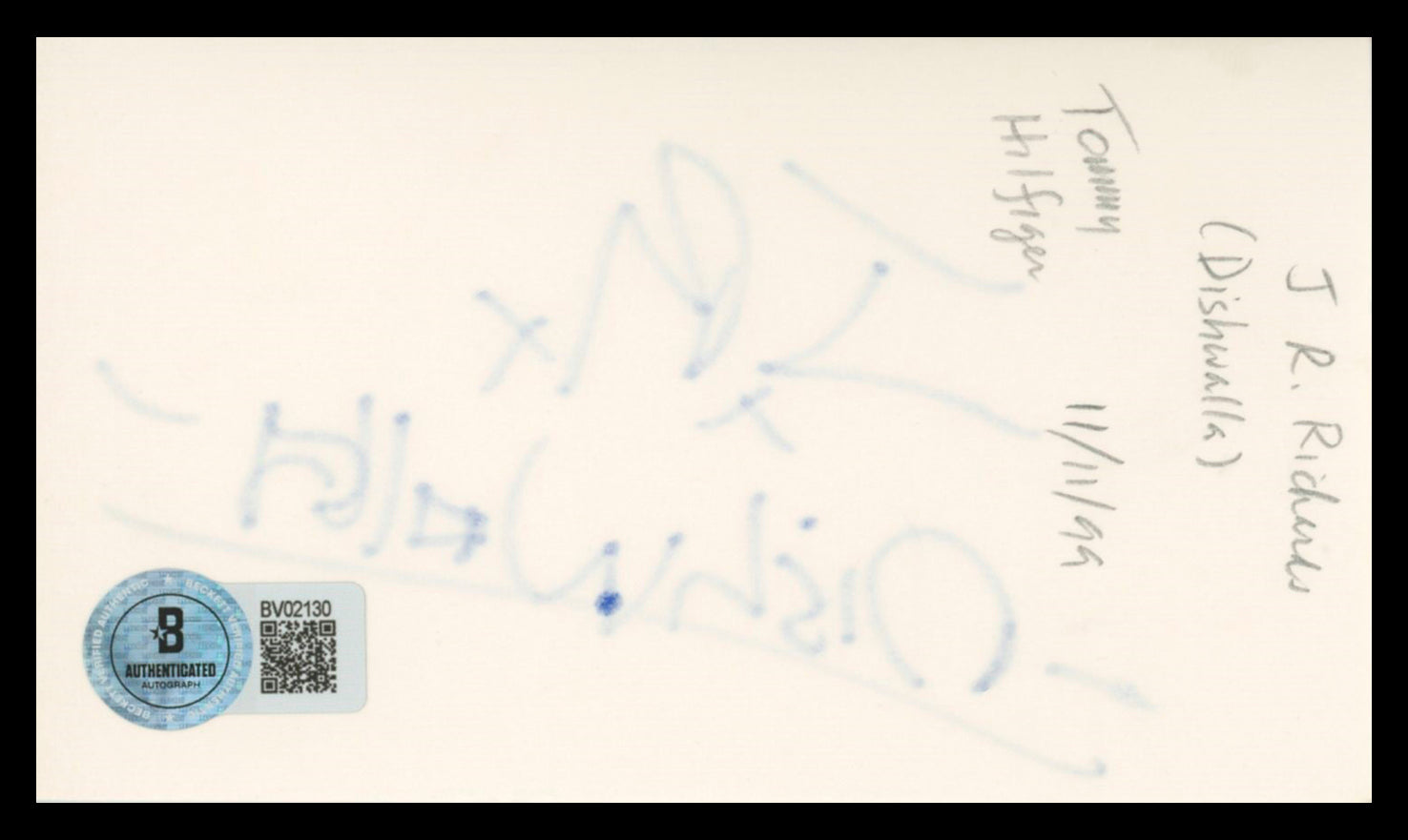J.R. Richards Dishwalla Dishwalla Authentic Signed 3x5 Index Card BAS #BV02130