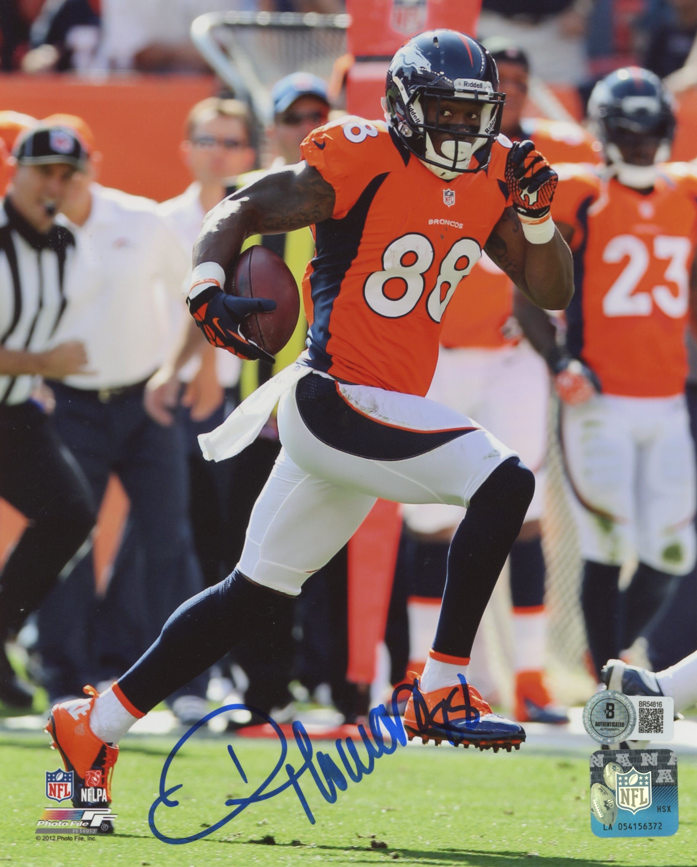 Broncos Demaryius Thomas Authentic Signed 8x10 Photo Autographed BAS #BR54816