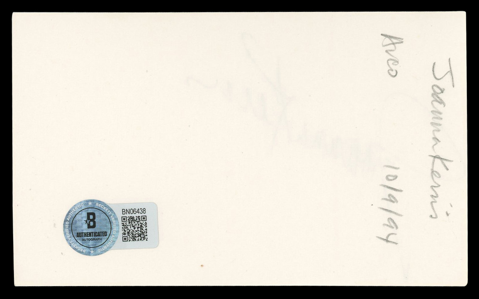 Joanna Kerns Growing Pains Authentic Signed 3x5 Index Card BAS #BN06438