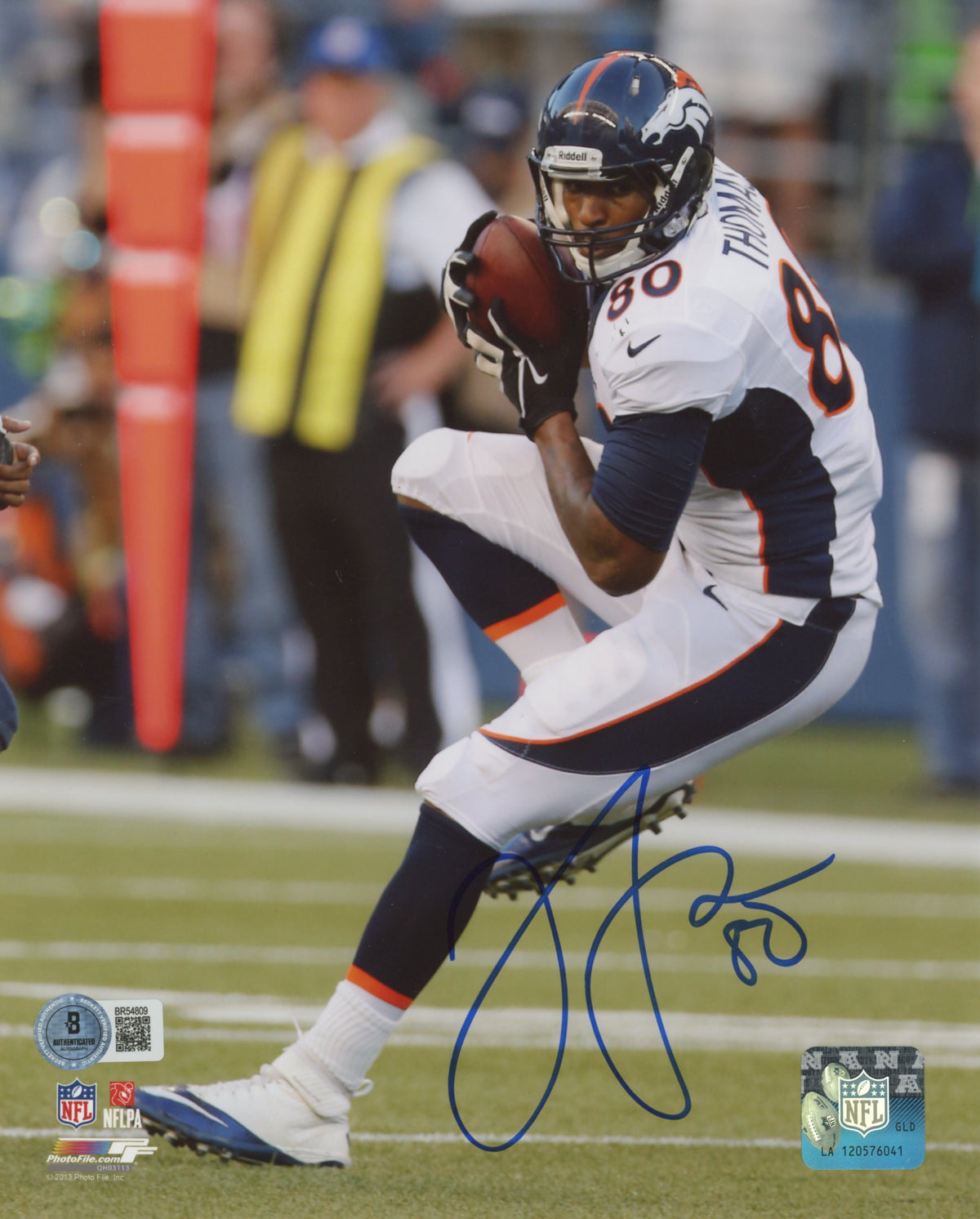 Broncos Julius Thomas Authentic Signed 8x10 Photo Autographed BAS #BR54809