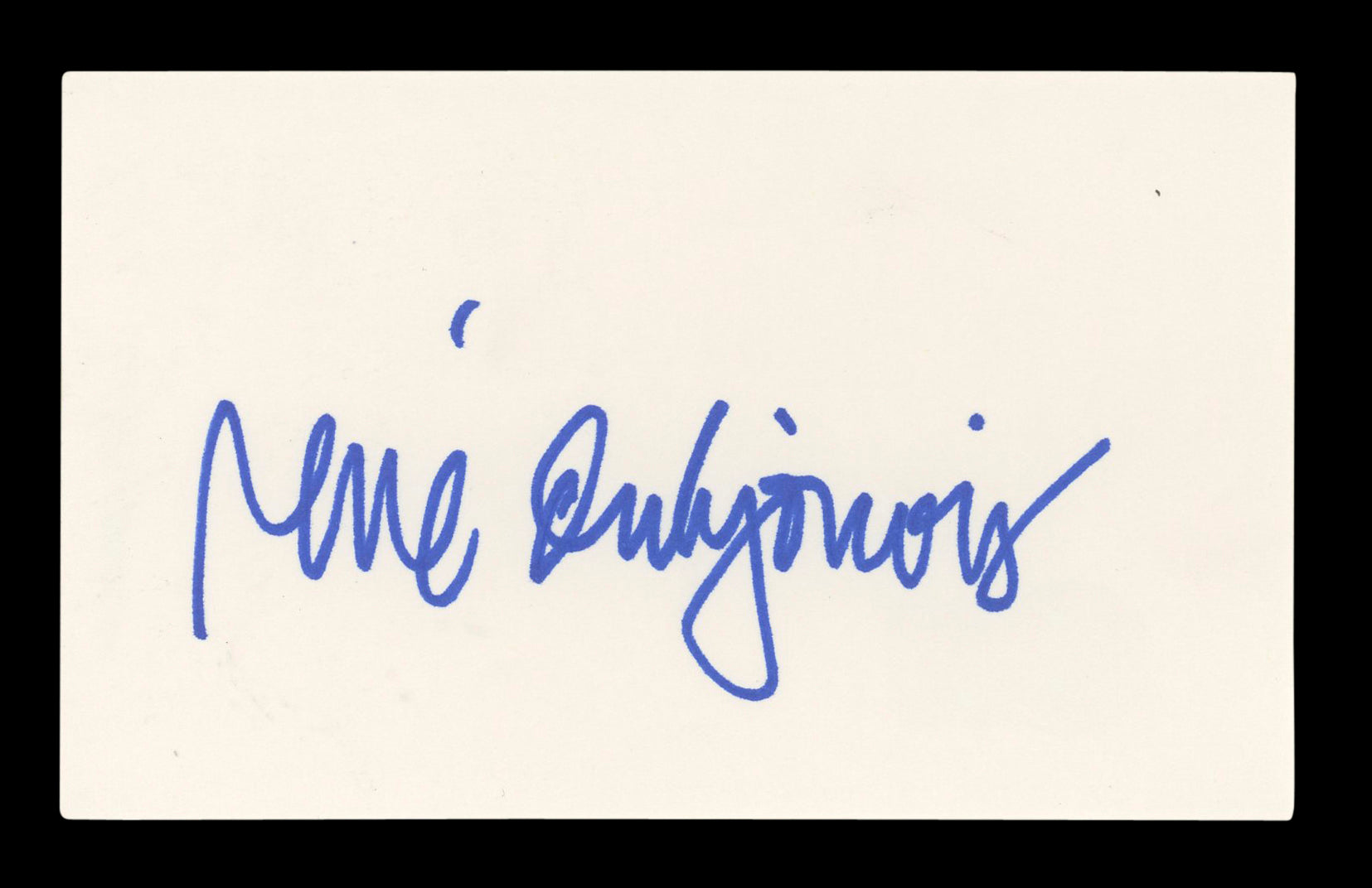 René Auberjonois Star Trek Signed 3x5 Index Card Autographed BAS #AD70318