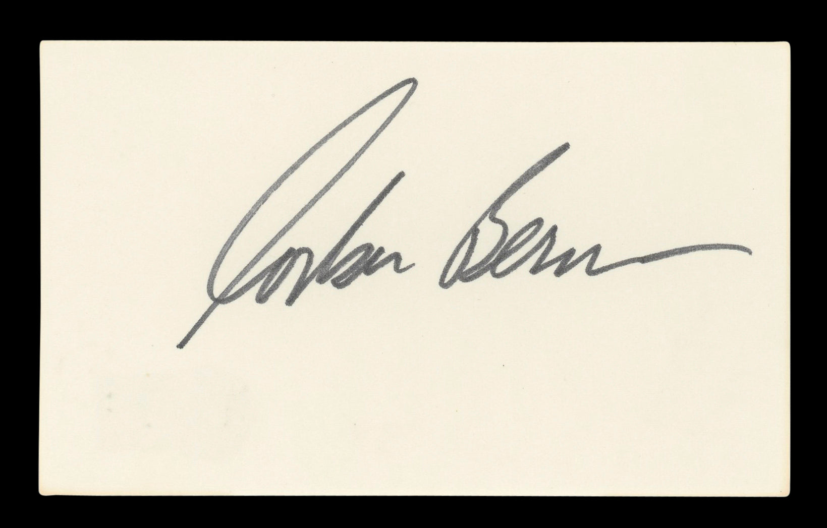 Corbin Bernsen Major League Authentic Signed 3x5 Index Card BAS #BL96494