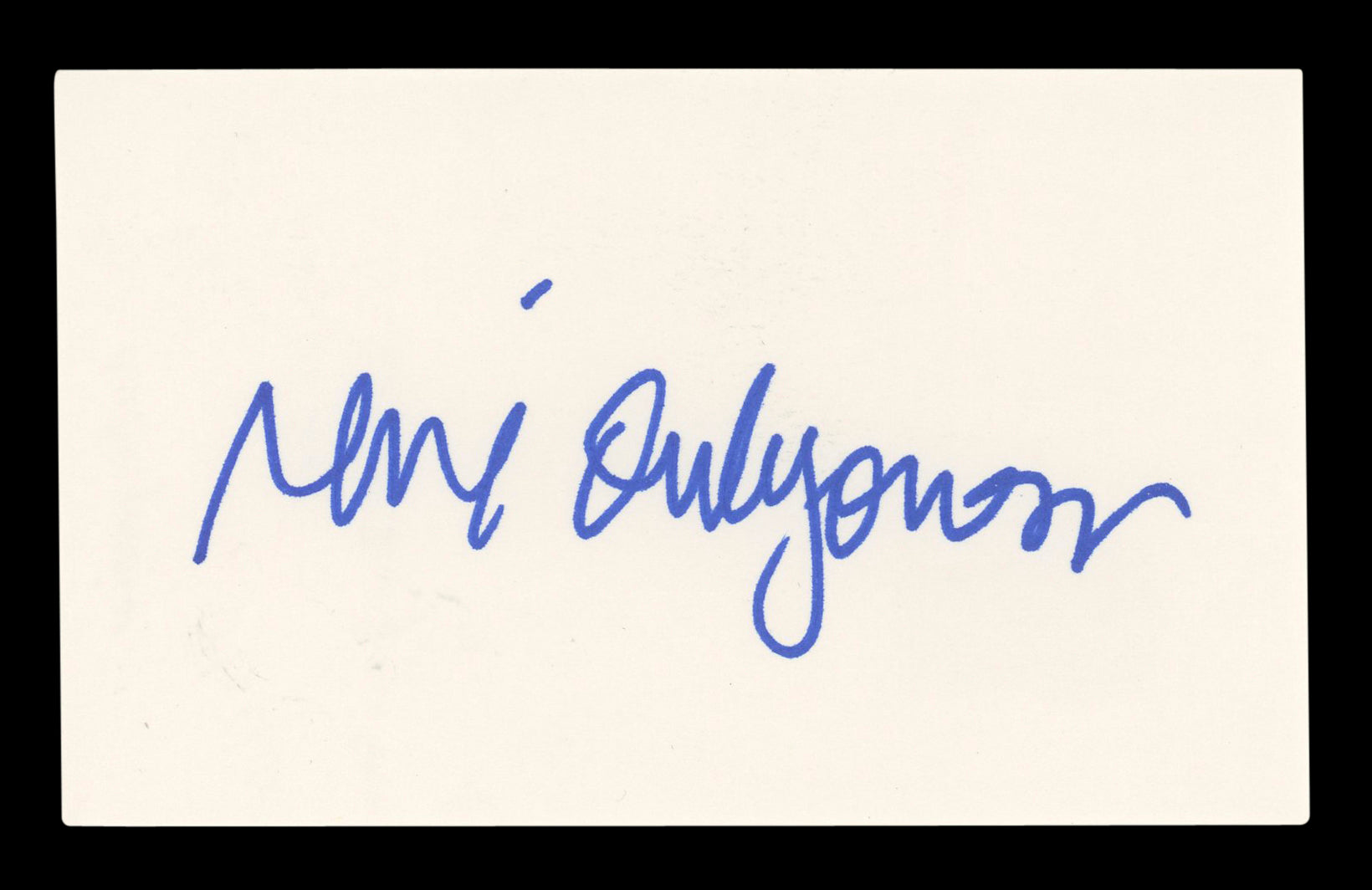René Auberjonois Star Trek Signed 3x5 Index Card Autographed BAS #AD70317