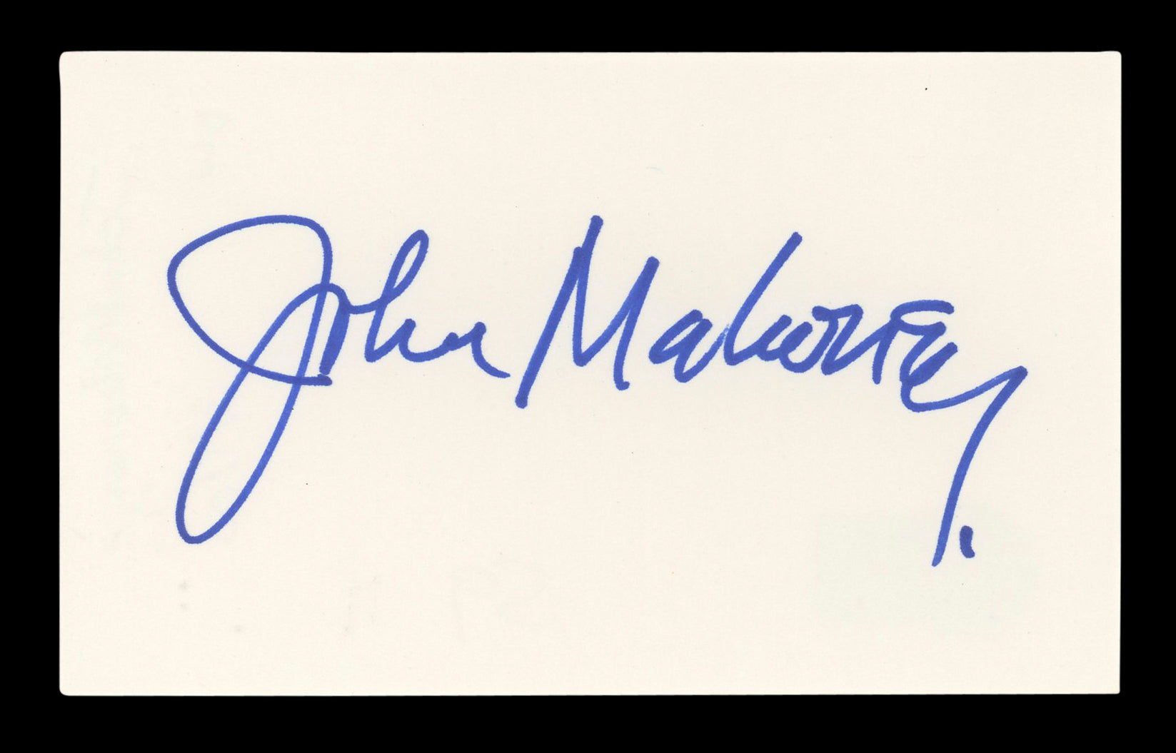 John Mahoney Frasier Authentic Signed 3x5 Index Card BAS #BL96496