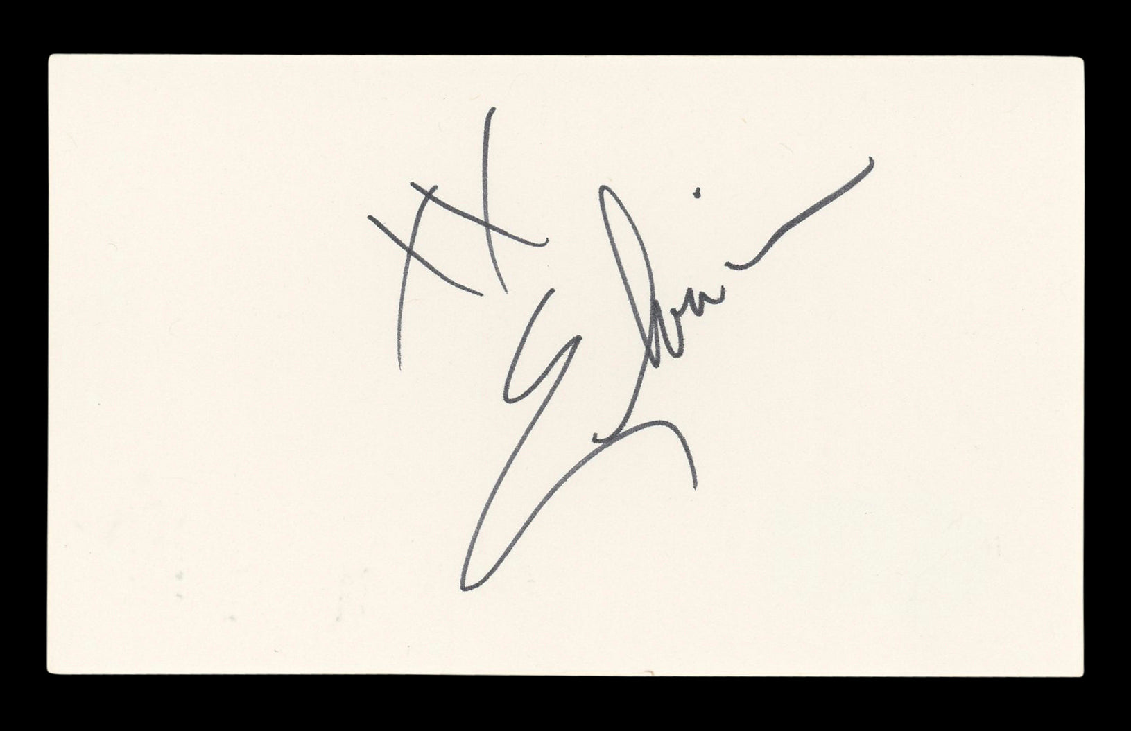 Cassandra Peterson Elvira Authentic Signed 3x5 Index Card BAS #BL96697