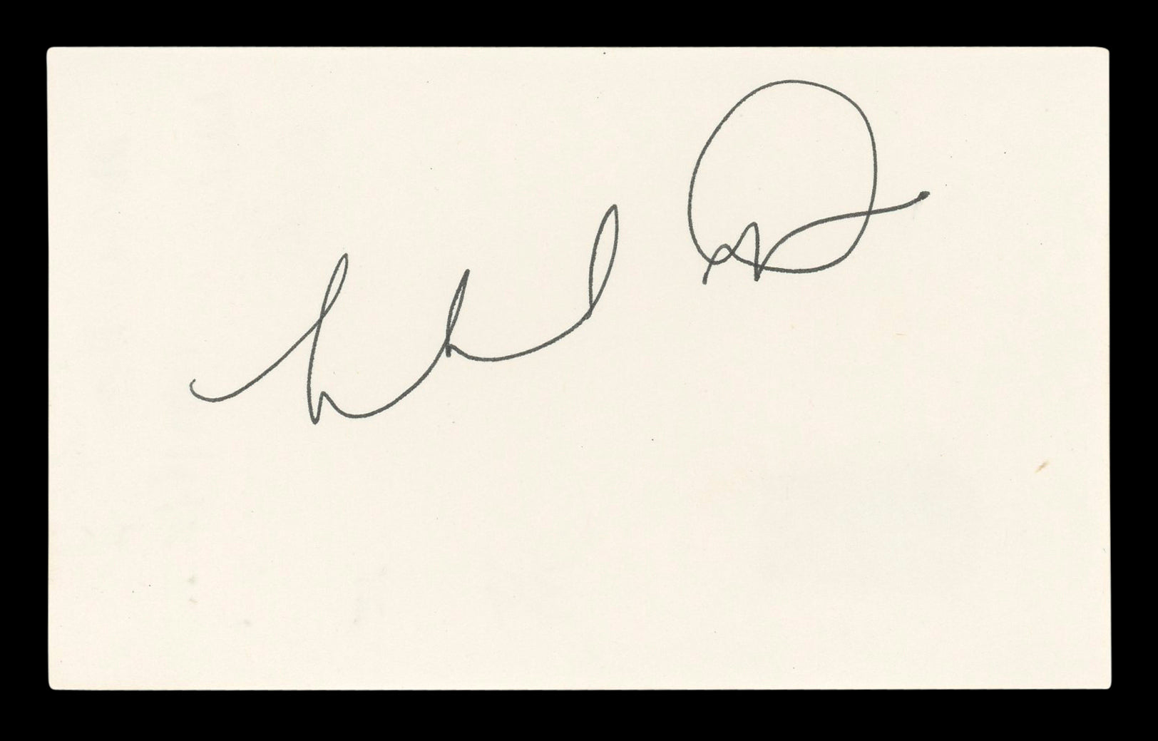 Michael Dorn Star Trek Authentic Signed 3x5 Index Card Autographed BAS #BL96700