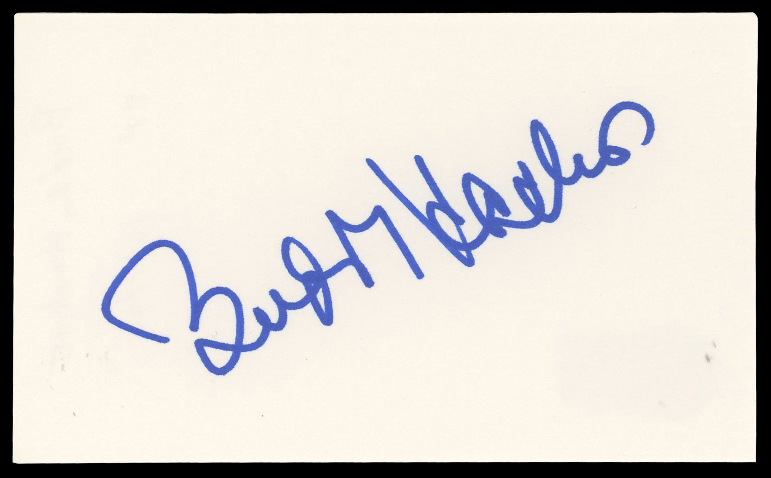 Buddy Hackett The Music Man Authentic Signed 3x5 Index Card BAS #BN06447