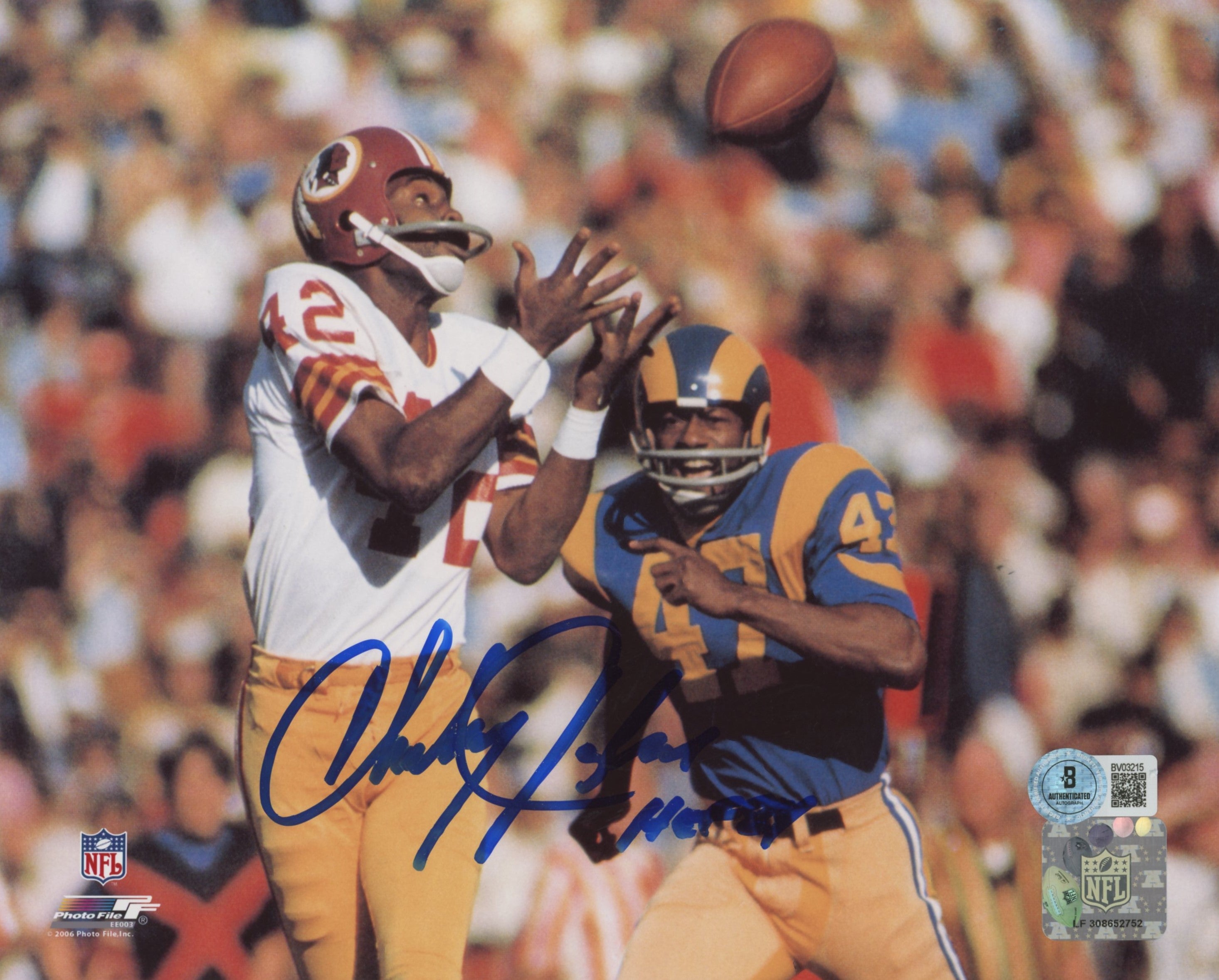 Commanders Charley Taylor "HOF 84" Authentic Signed 8x10 Photo BAS #BV03215