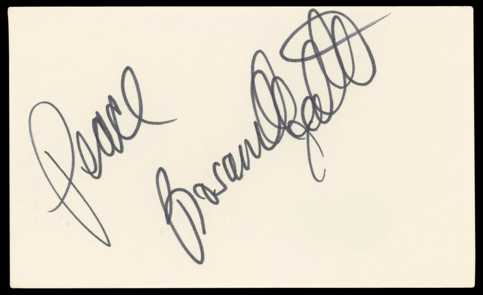 Rosanna Arquette "Peace" Authentic Signed 3x5 Index Card BAS #BL98622