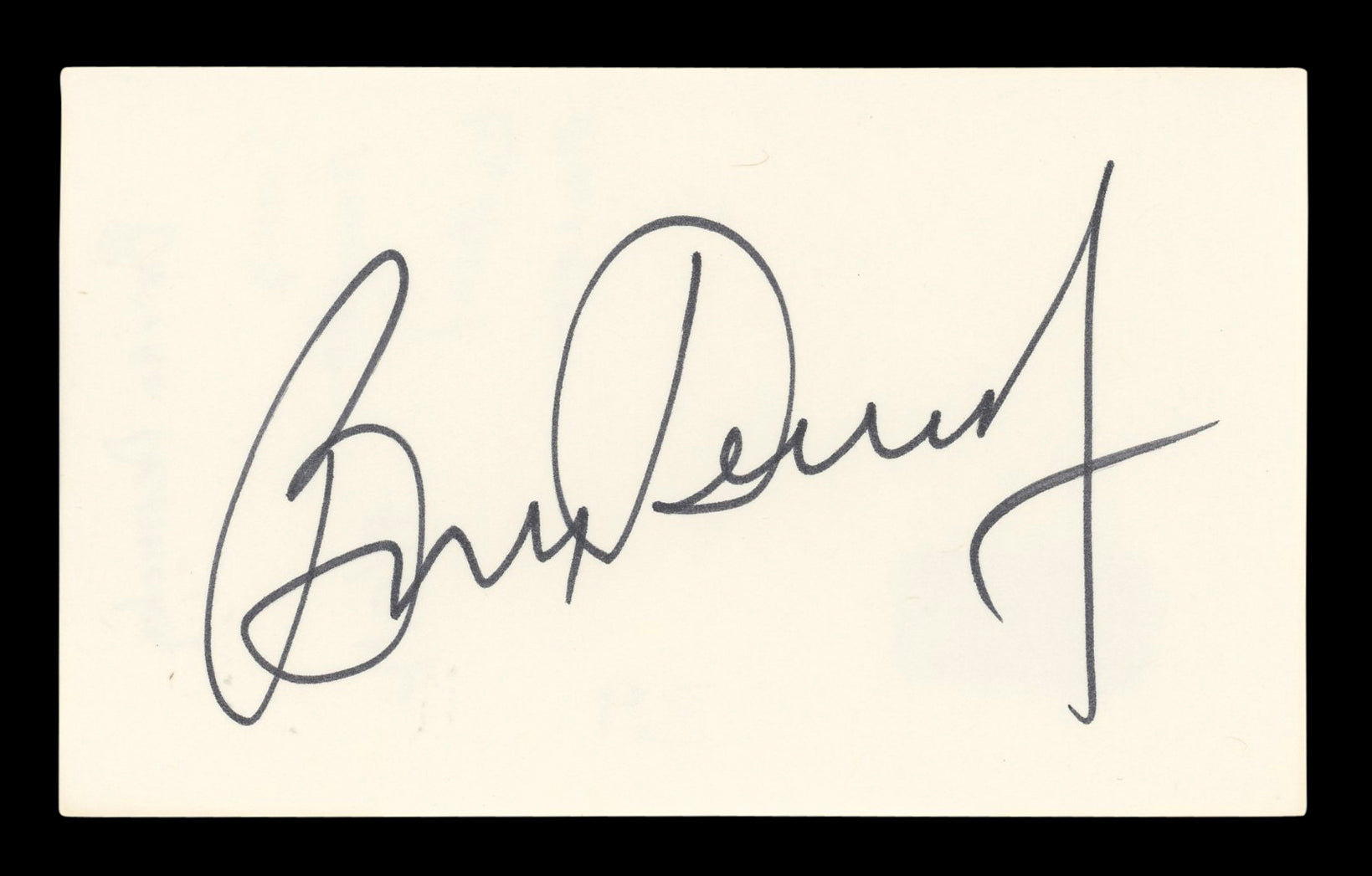 Brian Dennehy First Blood Authentic Signed 3x5 Index Card BAS #BL96702