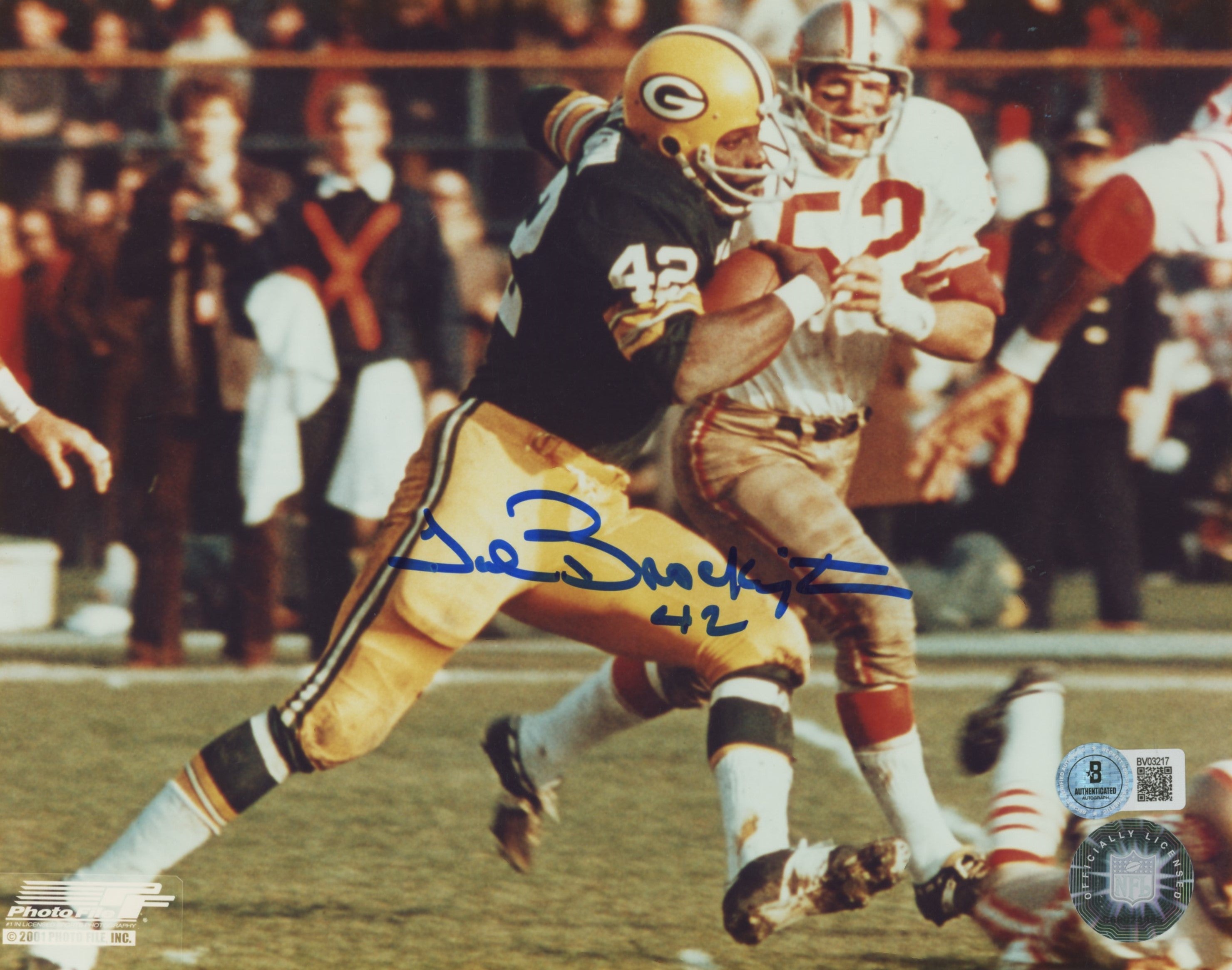 Packers John Brockington Authentic Signed 8x10 Horizontal Photo BAS #BV03217