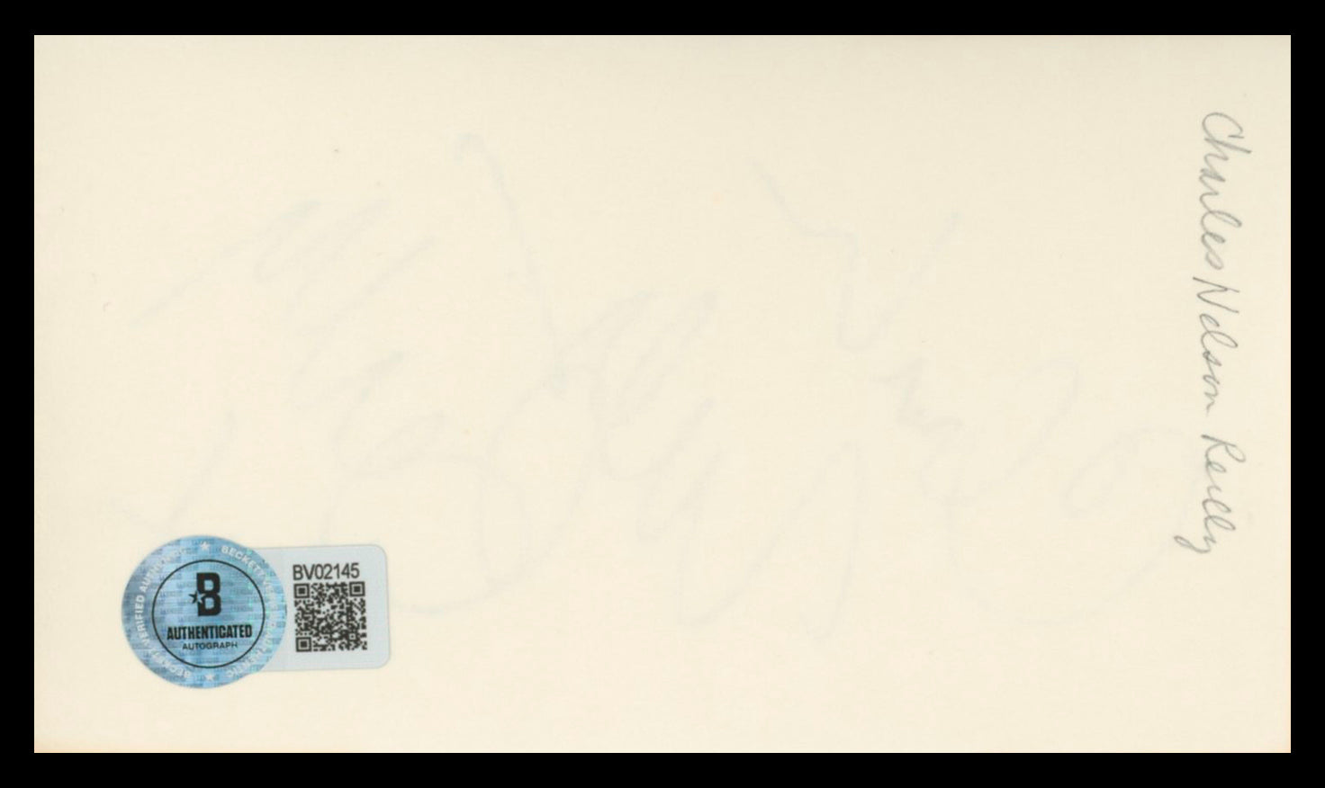 Charles Nelson Reilly Match Game Authentic Signed 3x5 Index Card BAS #BV02145