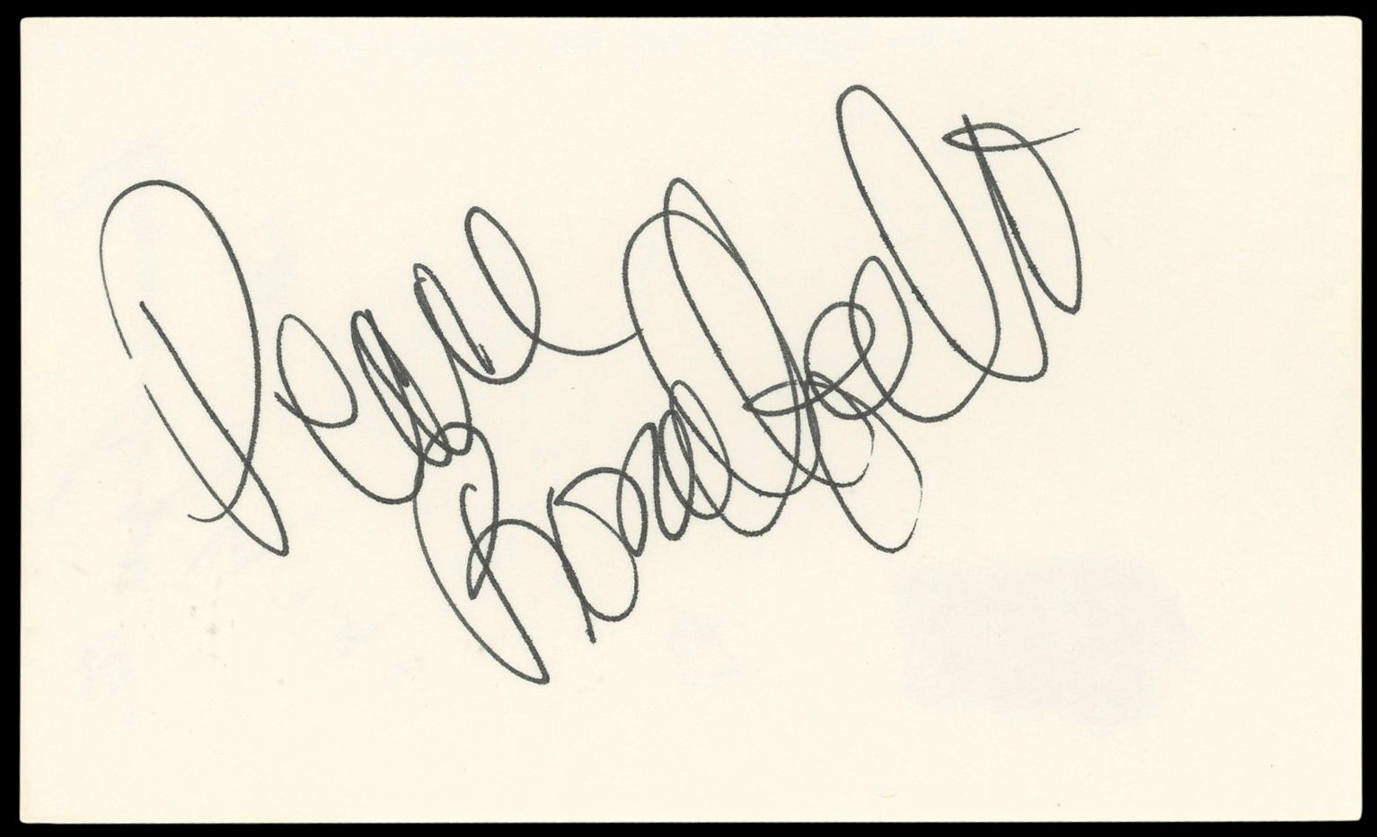 Rosanna Arquette "Peace" Authentic Signed 3x5 Index Card BAS #BL98621