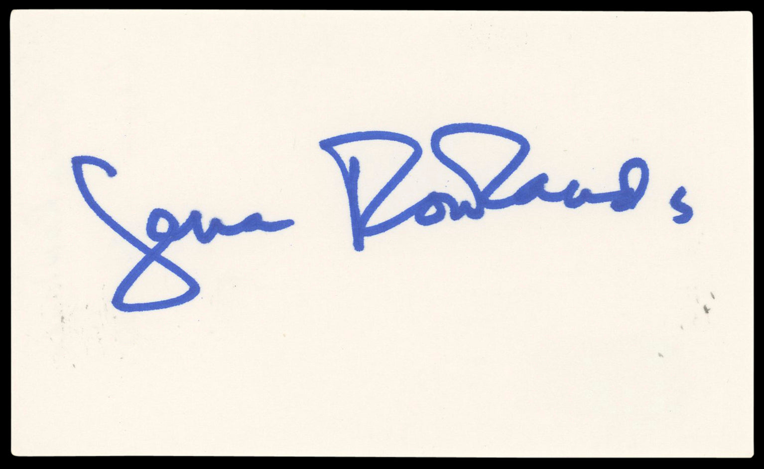 Gena Rowlands The Notebook Authentic Signed 3x5 Index Card BAS #BN89242