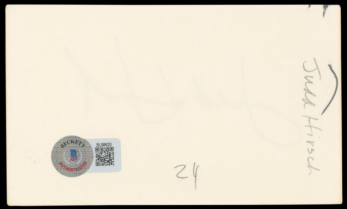 Judd Hirsch Independence Day Authentic Signed 3x5 Index Card BAS #BL98620