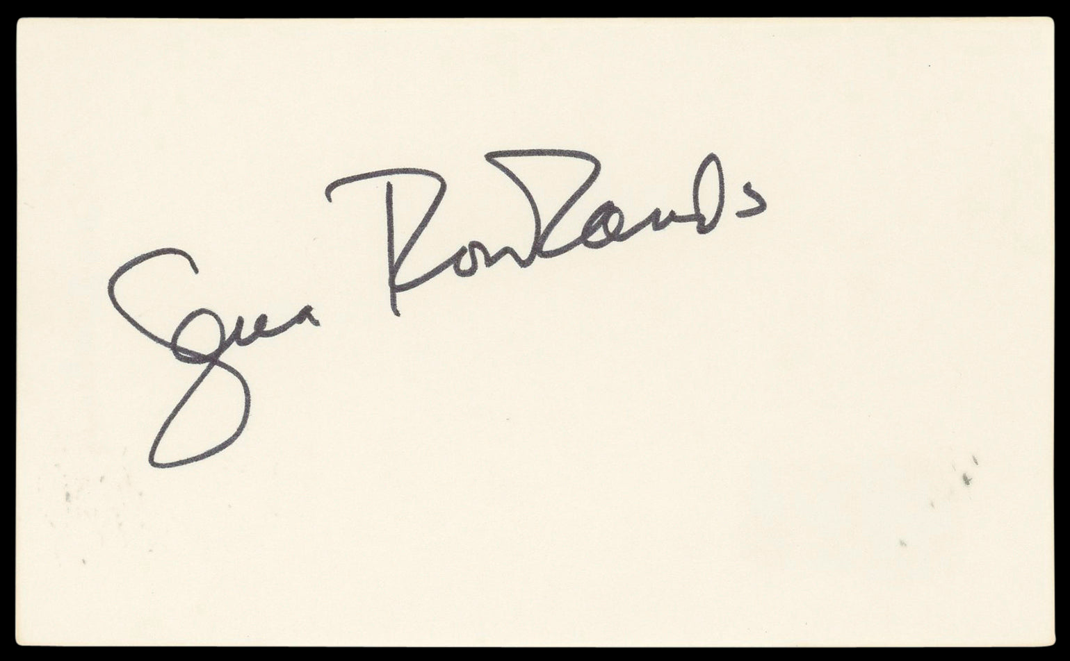 Gena Rowlands The Notebook Authentic Signed 3x5 Index Card BAS #BN89243