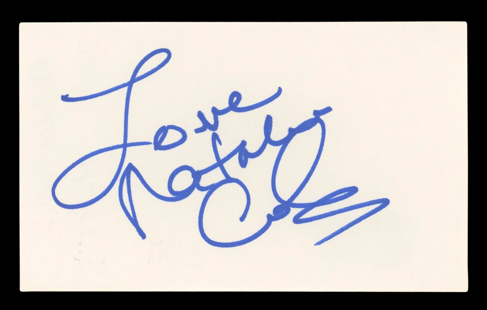Natalie Cole "Love" Authentic Signed 3x5 Index Card Autographed BAS #BL96705