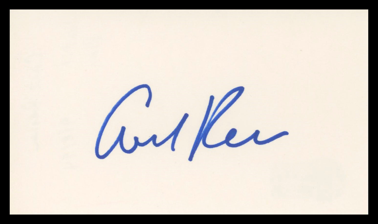Carl Reiner The Dick Van Dyke Show Authentic Signed 3x5 Index Card BAS #BV02147