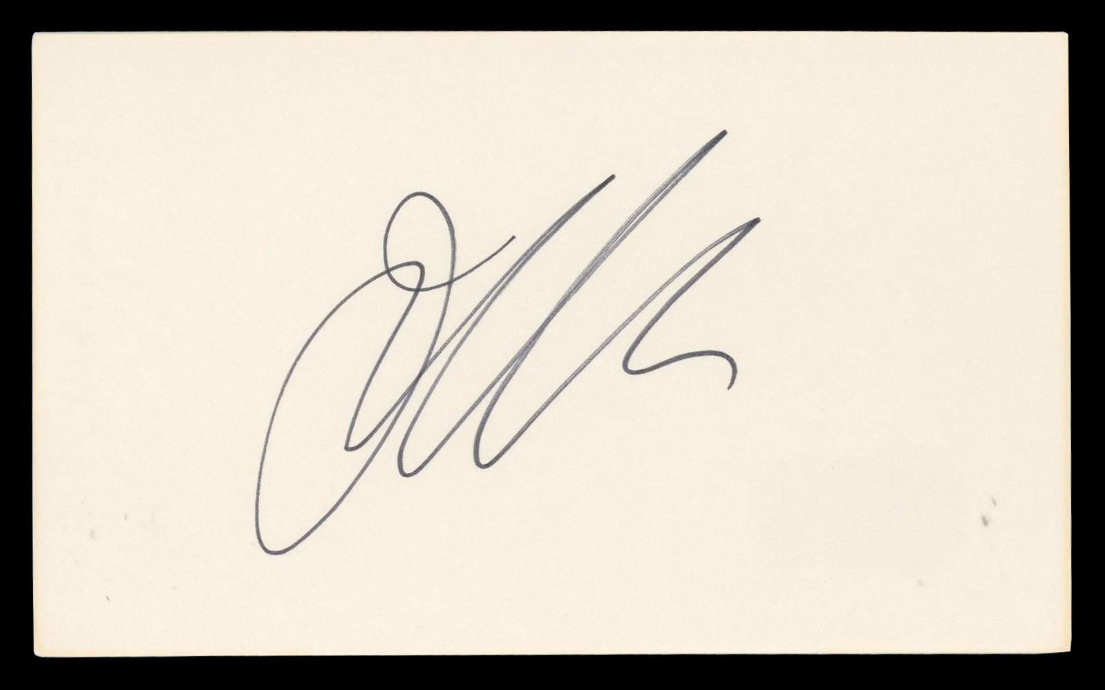 Joan Collins Dynasty Authentic Signed 3x5 Index Card Autographed BAS #BN06452