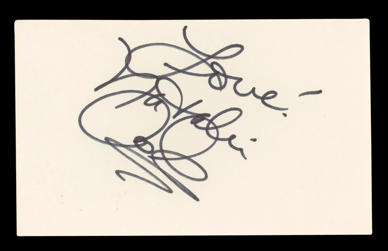 Natalie Cole "Love" Authentic Signed 3x5 Index Card Autographed BAS #BL96708