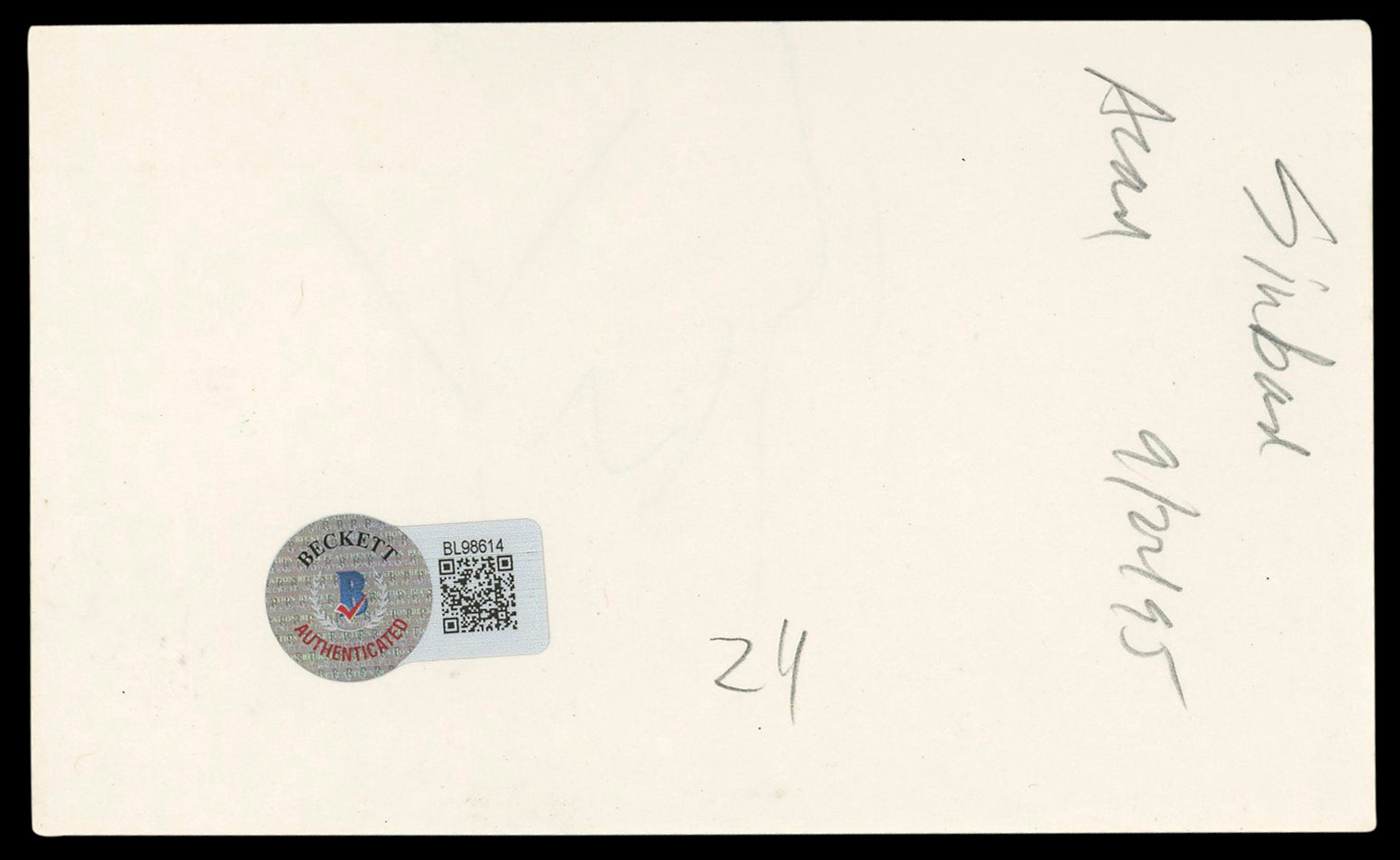 Sinbad Jingle All The Way Authentic Signed 3x5 Index Card BAS #BL98614