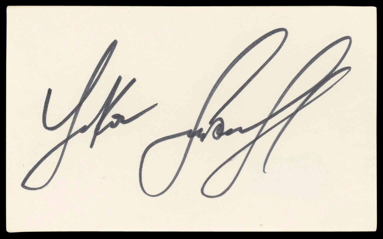 Yakov Smirnoff Night Court Authentic Signed 3x5 Index Card BAS #BL98613