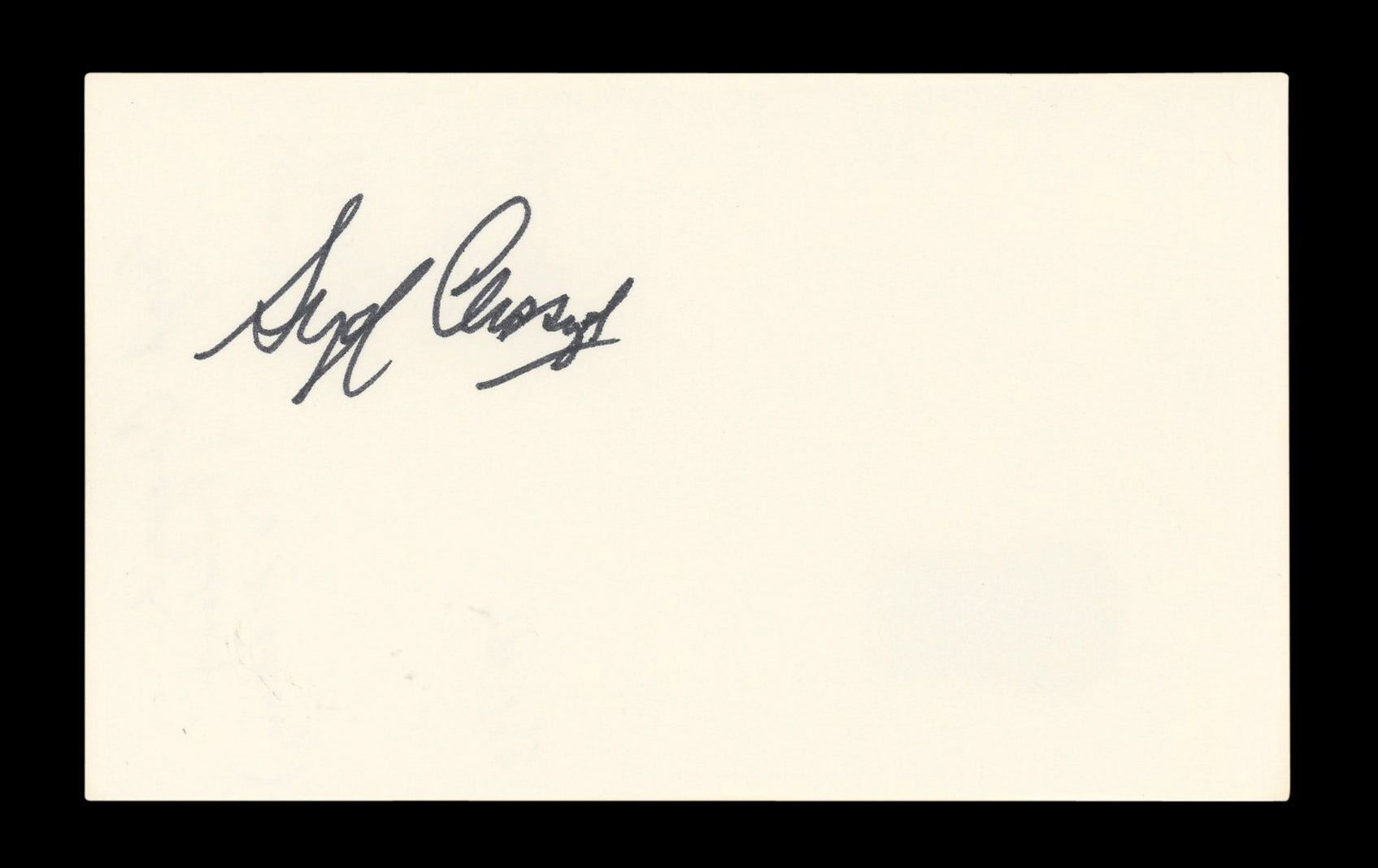 Syd Cassyd Black Starlet Signed 3x5 Index Card Autographed BAS #AD70300