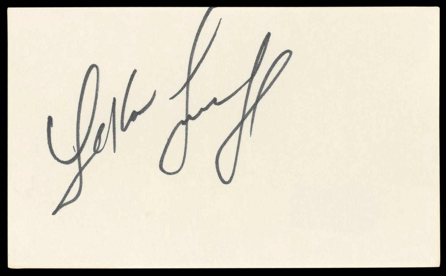 Yakov Smirnoff Night Court Authentic Signed 3x5 Index Card BAS #BL98611