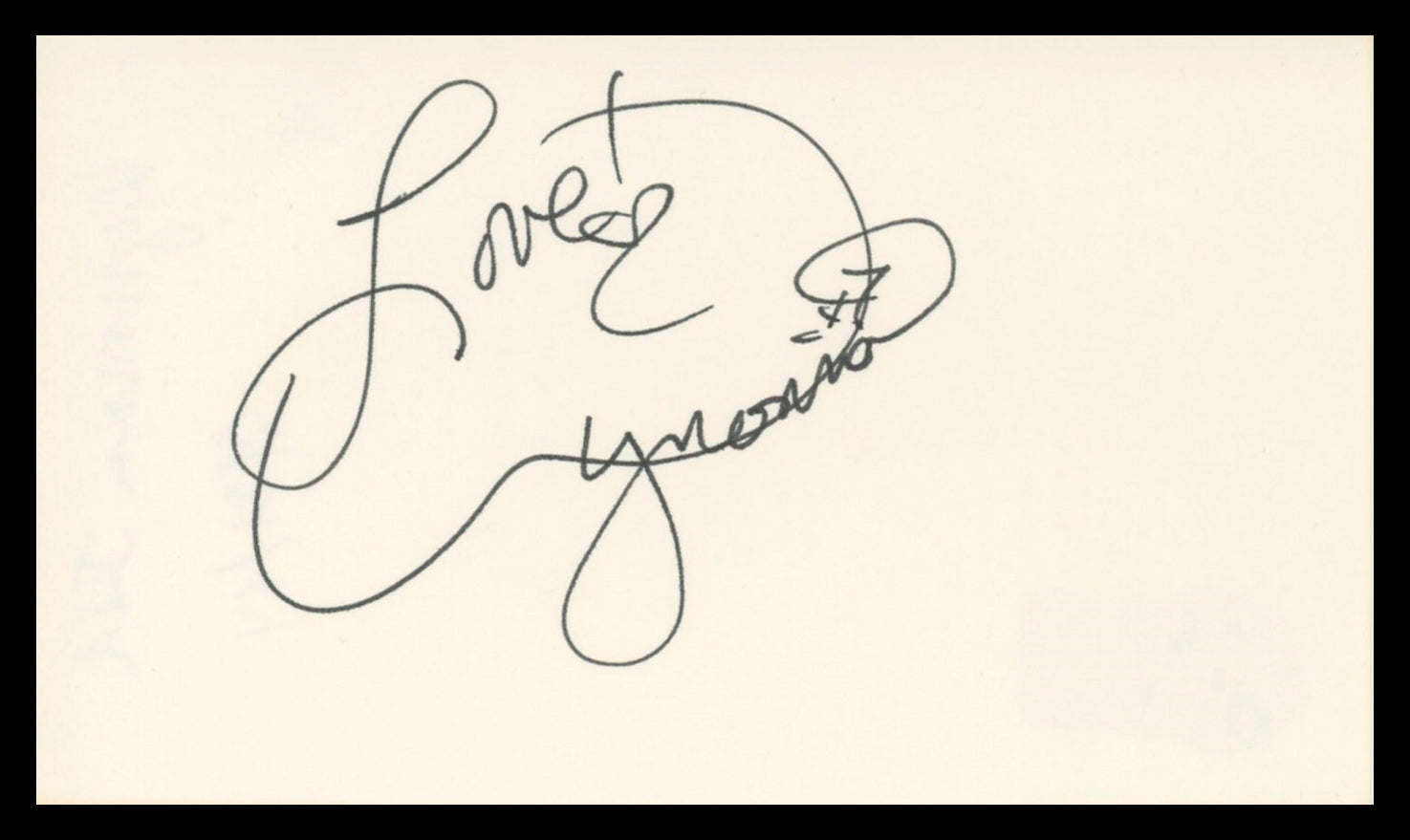Wynonna Judd The Judds Authentic Signed 3x5 Index Card Autographed BAS #BU64790
