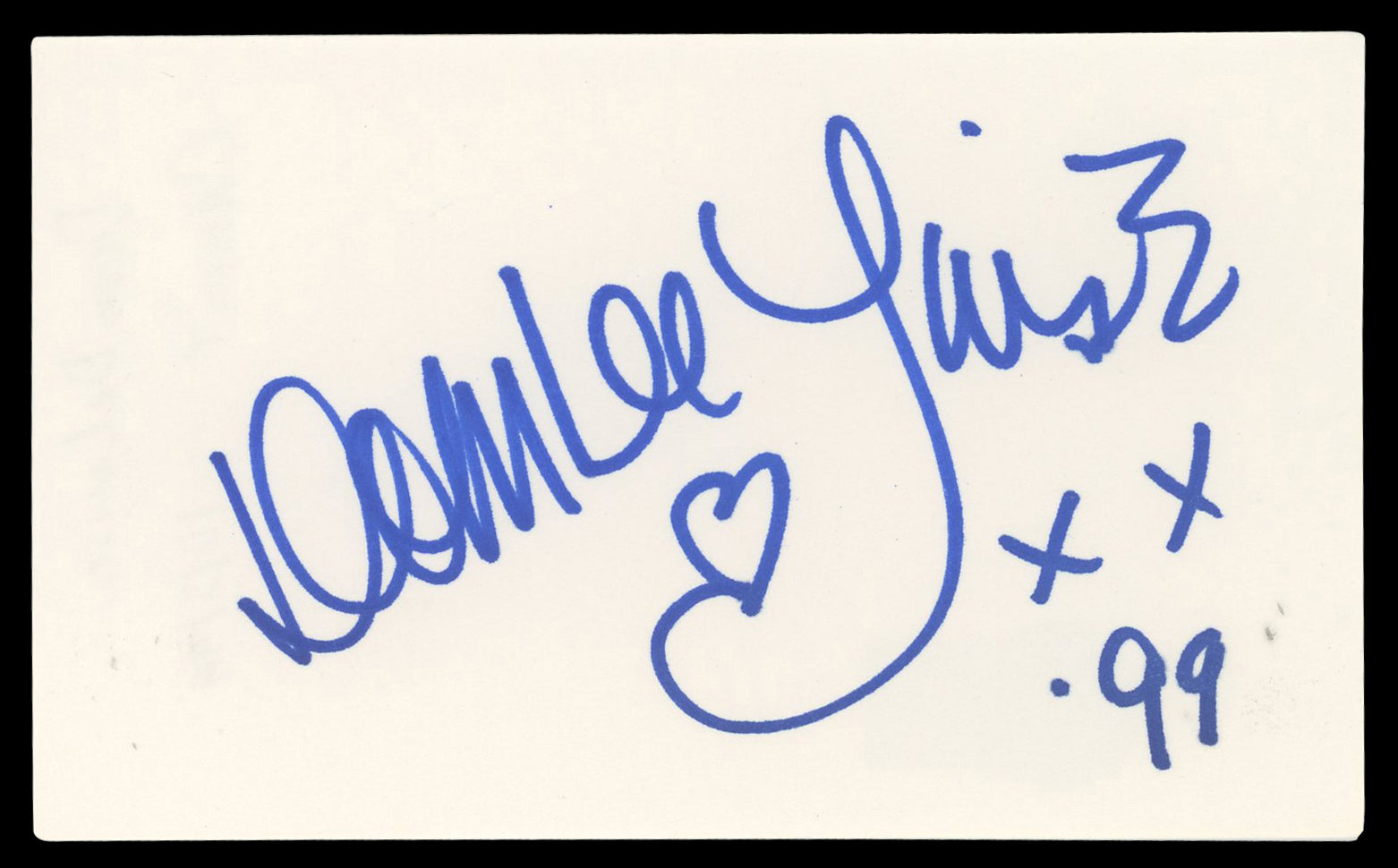 Dom DeLuise The Cannonball Run "99" Authentic Signed 3x5 Index Card BAS #BN06460