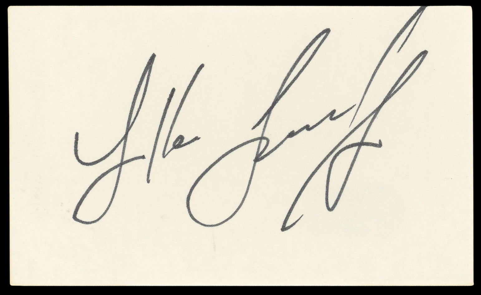 Yakov Smirnoff Night Court Authentic Signed 3x5 Index Card BAS #BL98609
