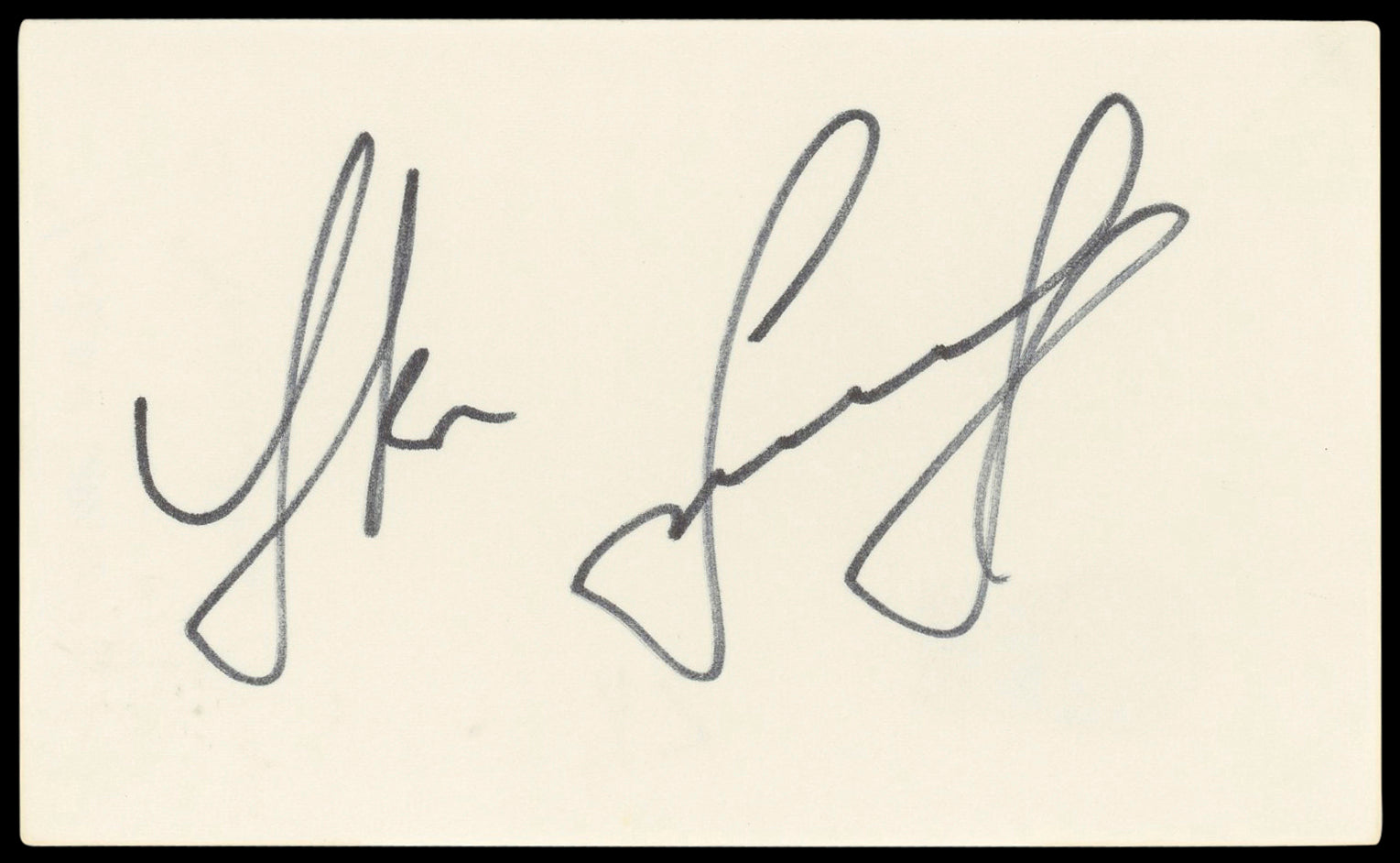 Yakov Smirnoff Night Court Authentic Signed 3x5 Index Card BAS #BL98608