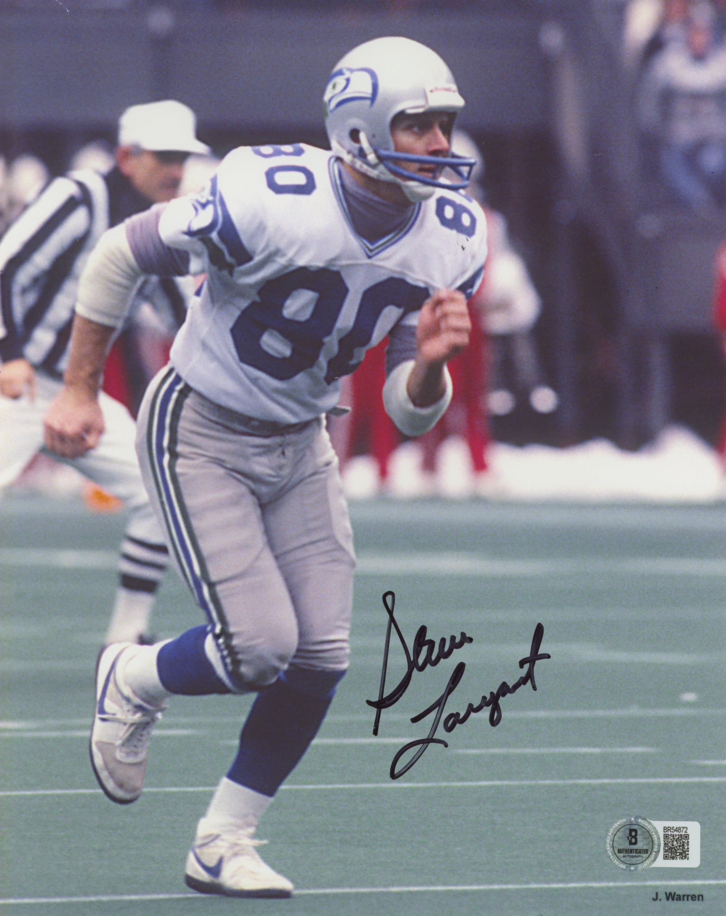 Seahawks Steve Largent Authentic Signed 8x10 Photo Autographed BAS #BR54872